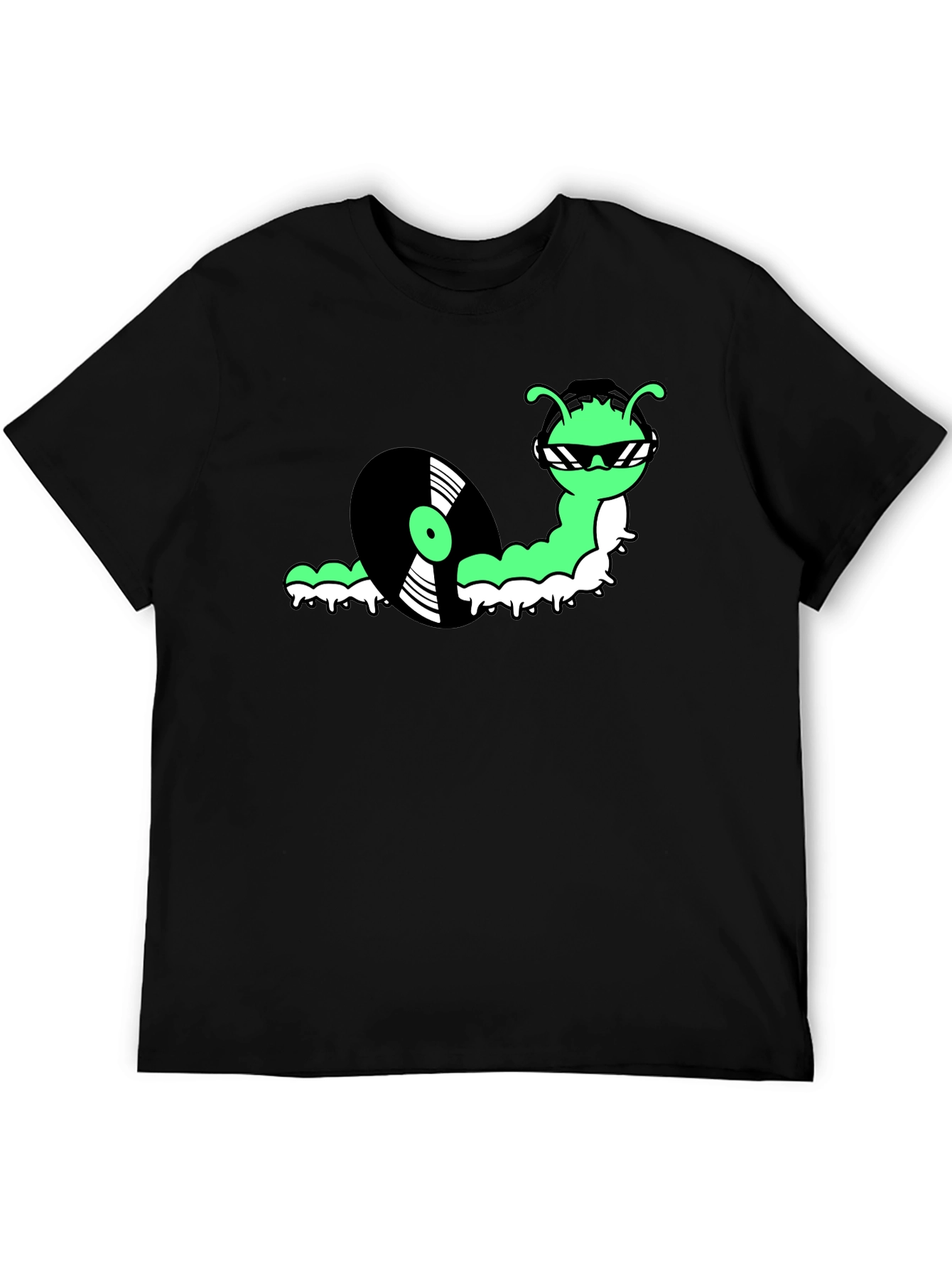 Cool Cartoon Snail DJ Graphic T-Shirt