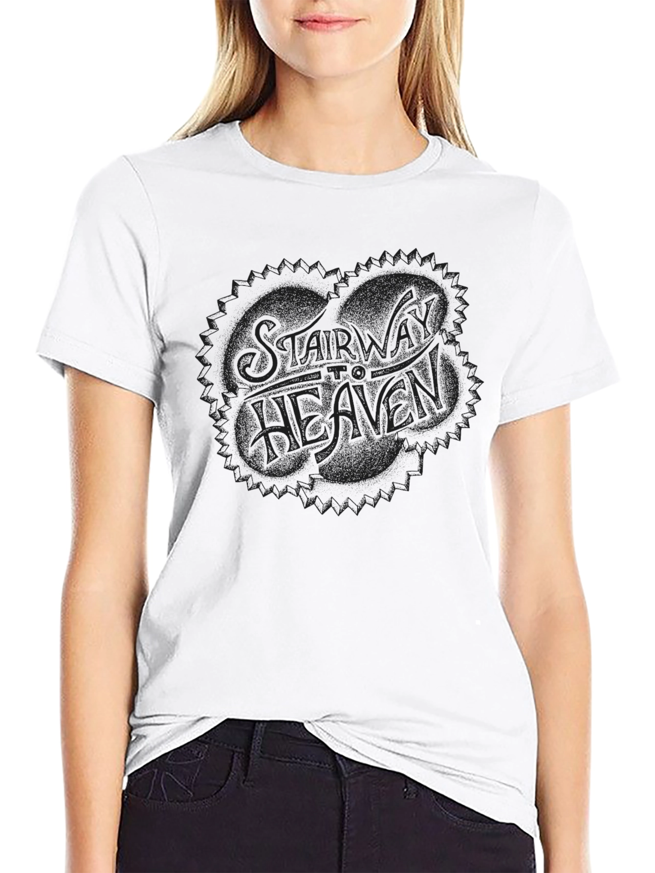 Stairway To Heaven Graphic Tee - Classic Black T-Shirt
