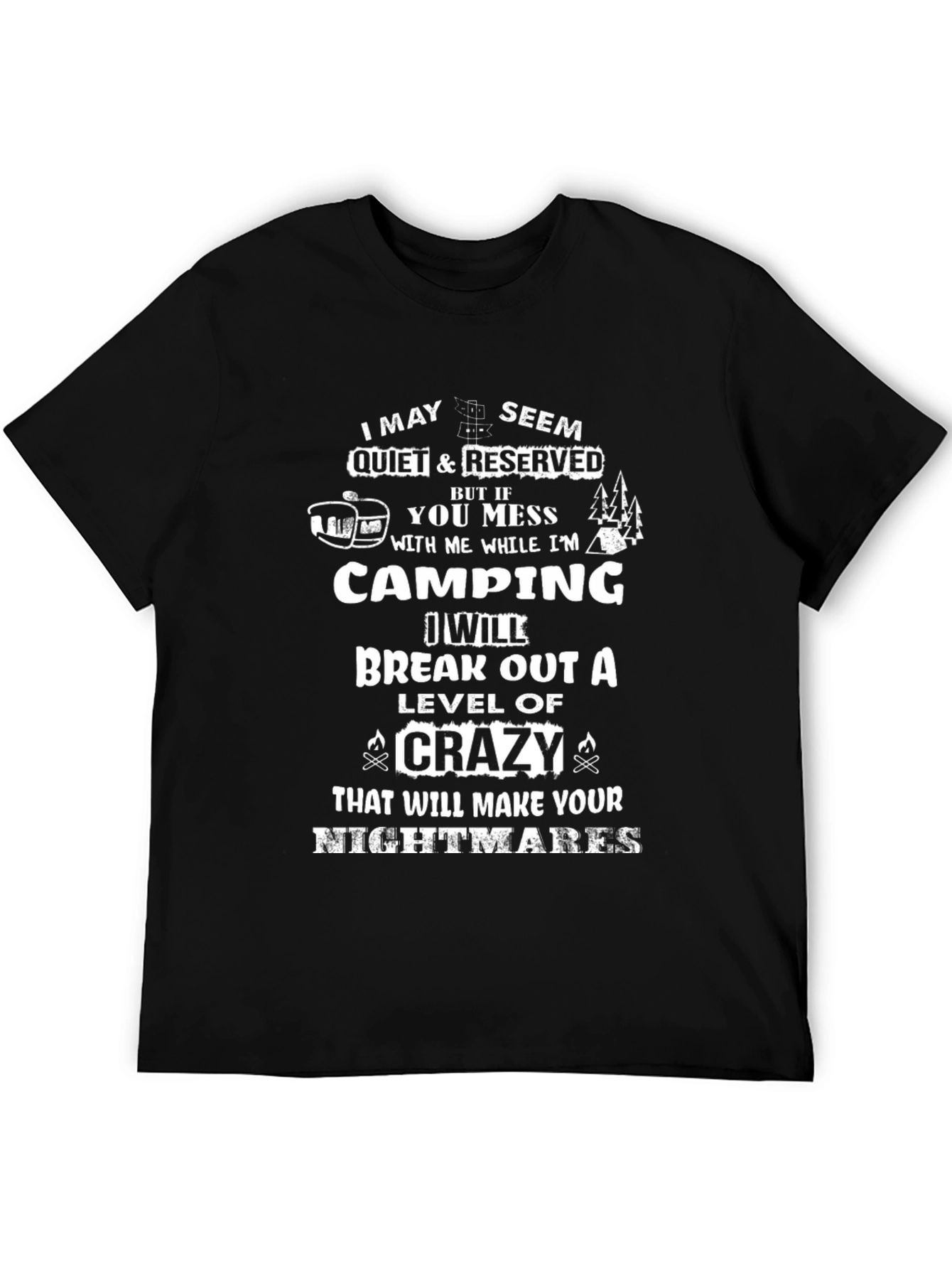 Camping Crazy T-Shirt - Black