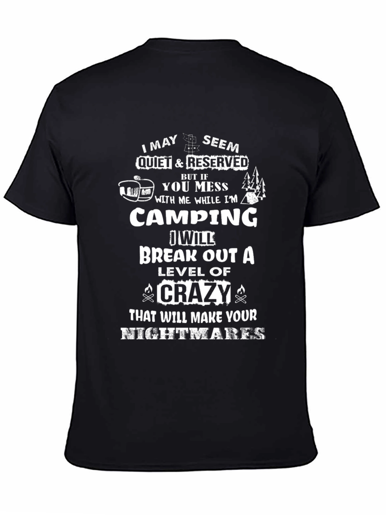 Camping Crazy T-Shirt - Black