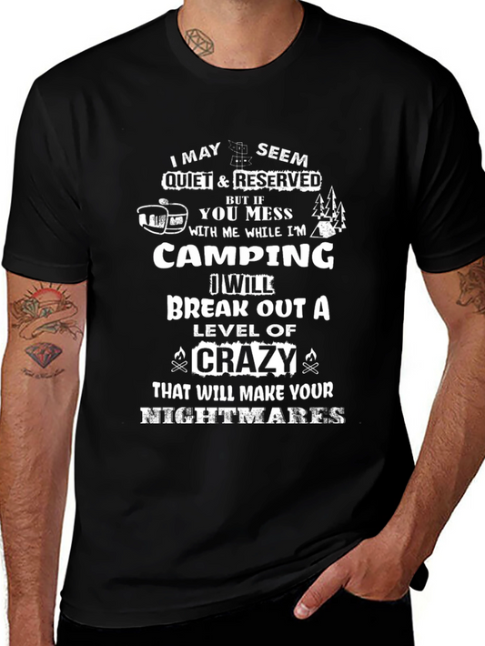 Camping Crazy T-Shirt - Black