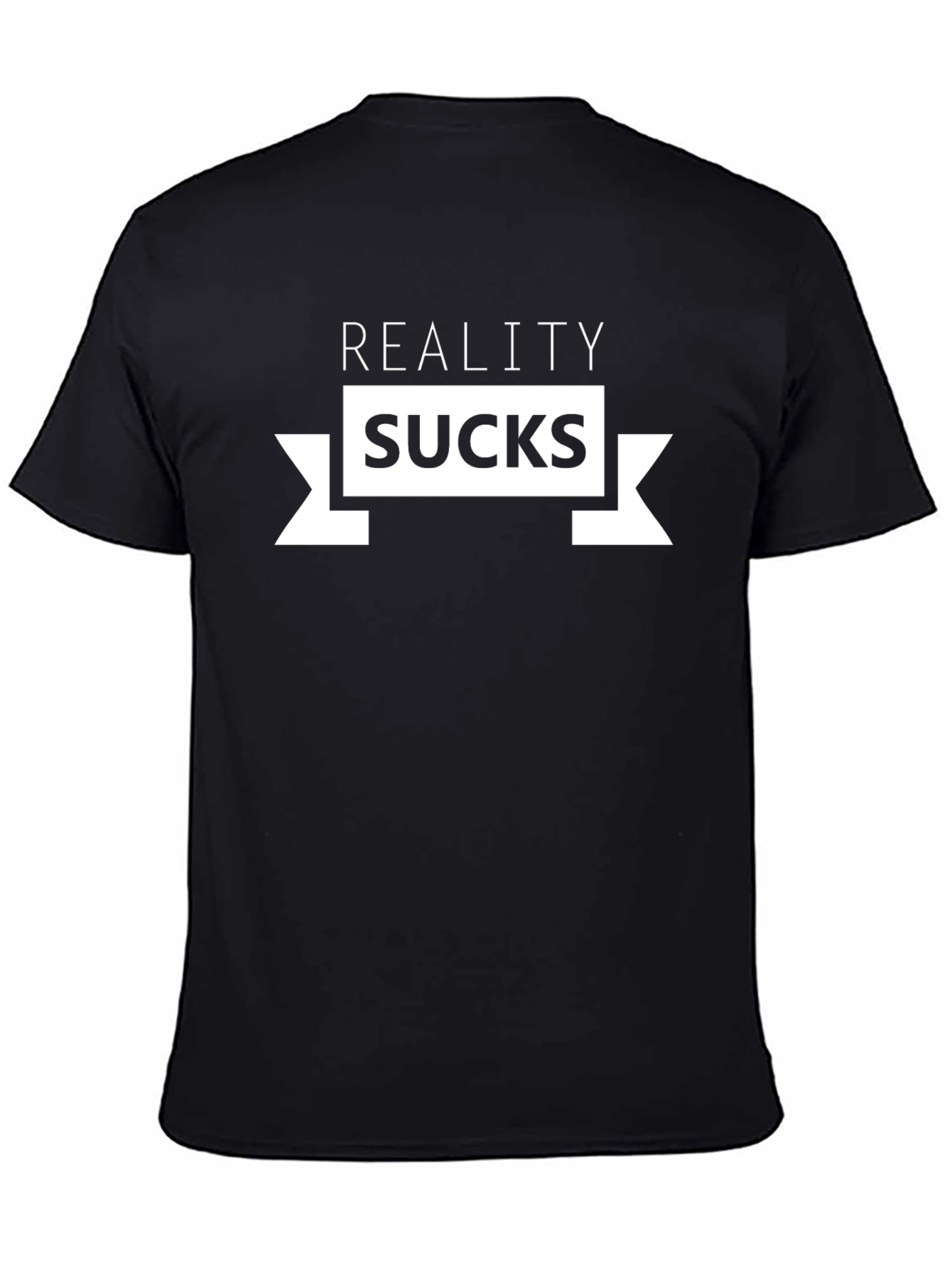 Reality Sucks Graphic Tee - Black Cotton T-Shirt