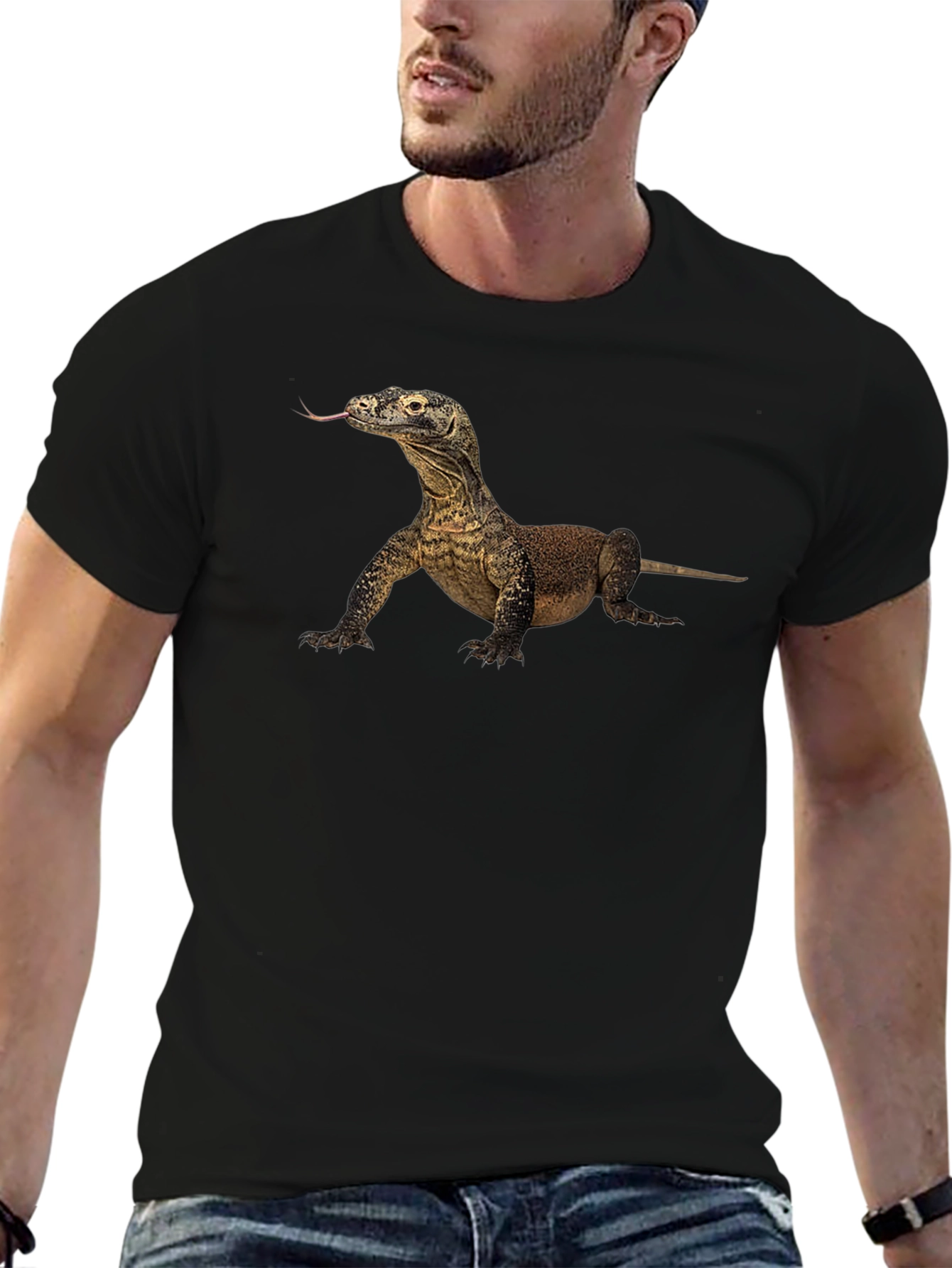 Komodo Dragon Graphic T-Shirt - Black