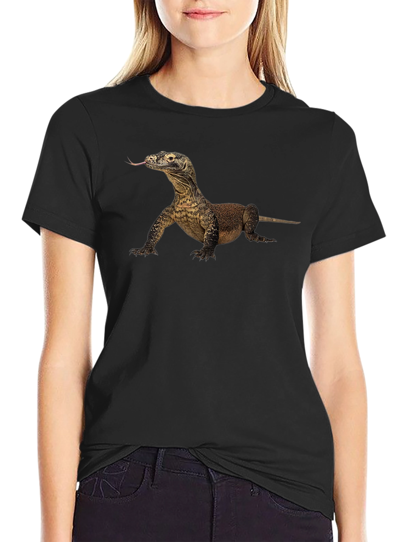 Komodo Dragon Graphic T-Shirt - Black