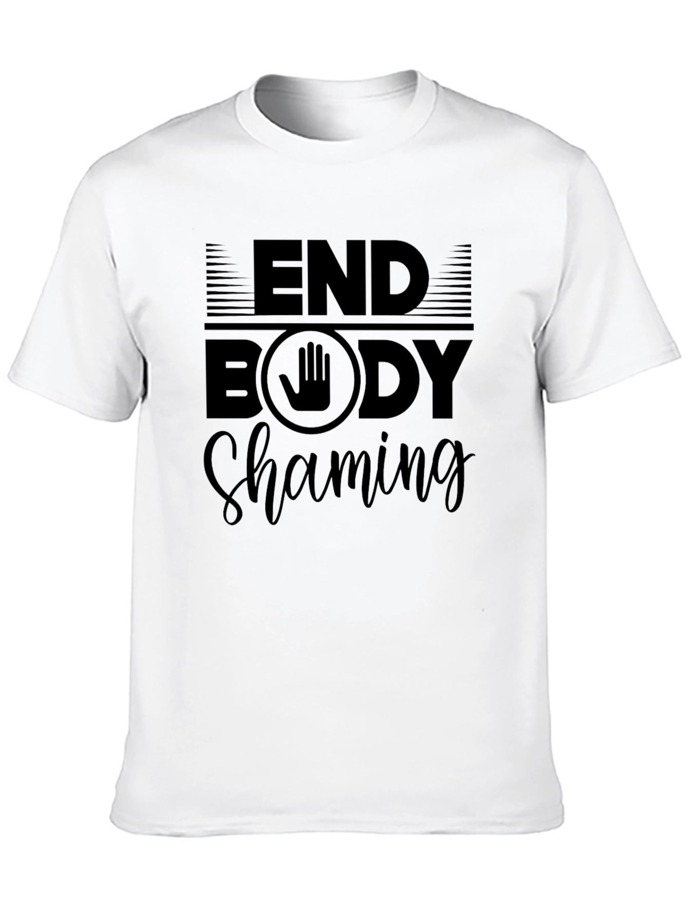 End Body Shaming Black Graphic Tee