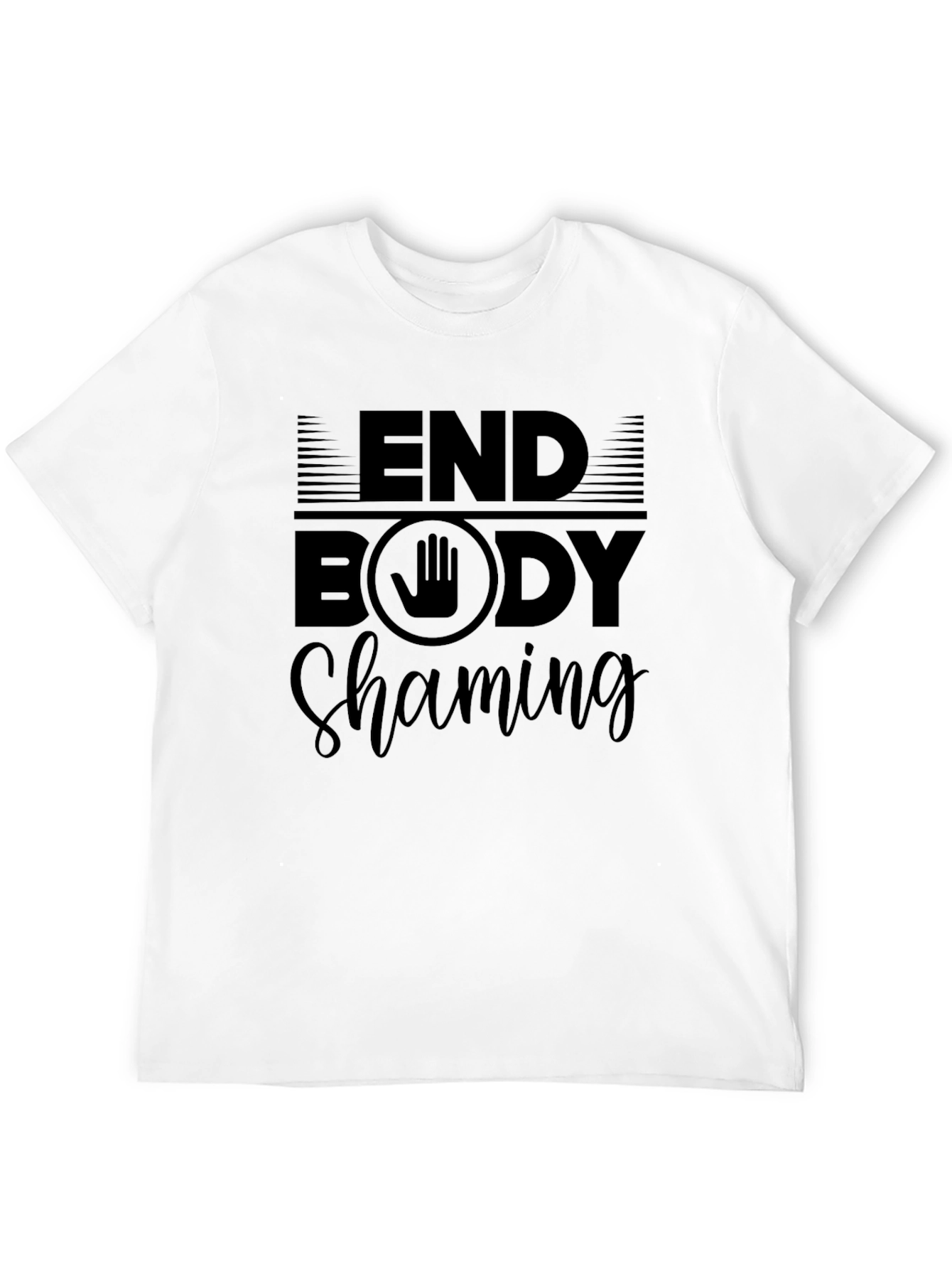 End Body Shaming Black Graphic Tee