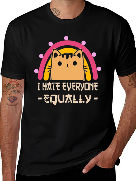 I Hate Everyone Equally Cat T-Shirt