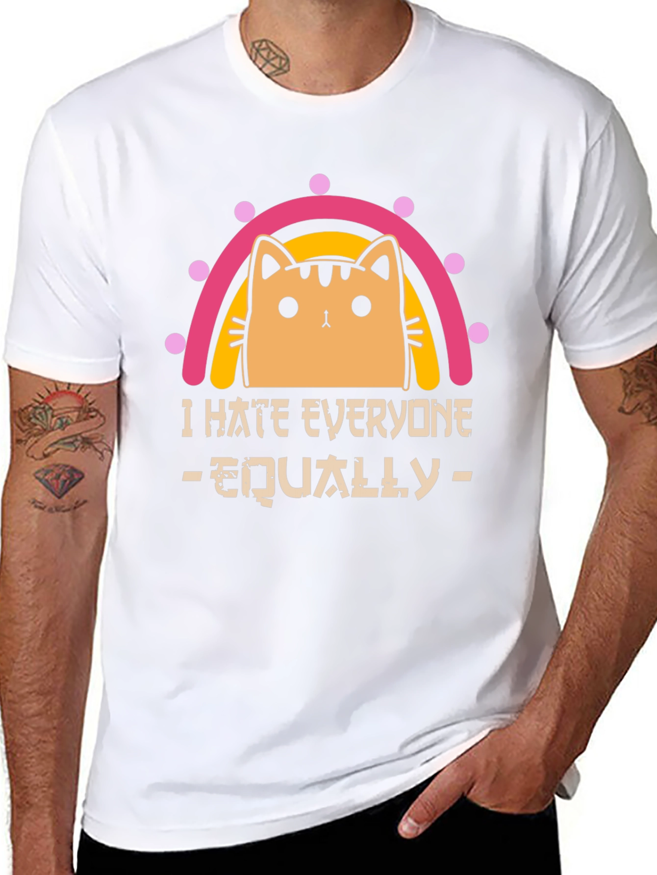 I Hate Everyone Equally Cat T-Shirt