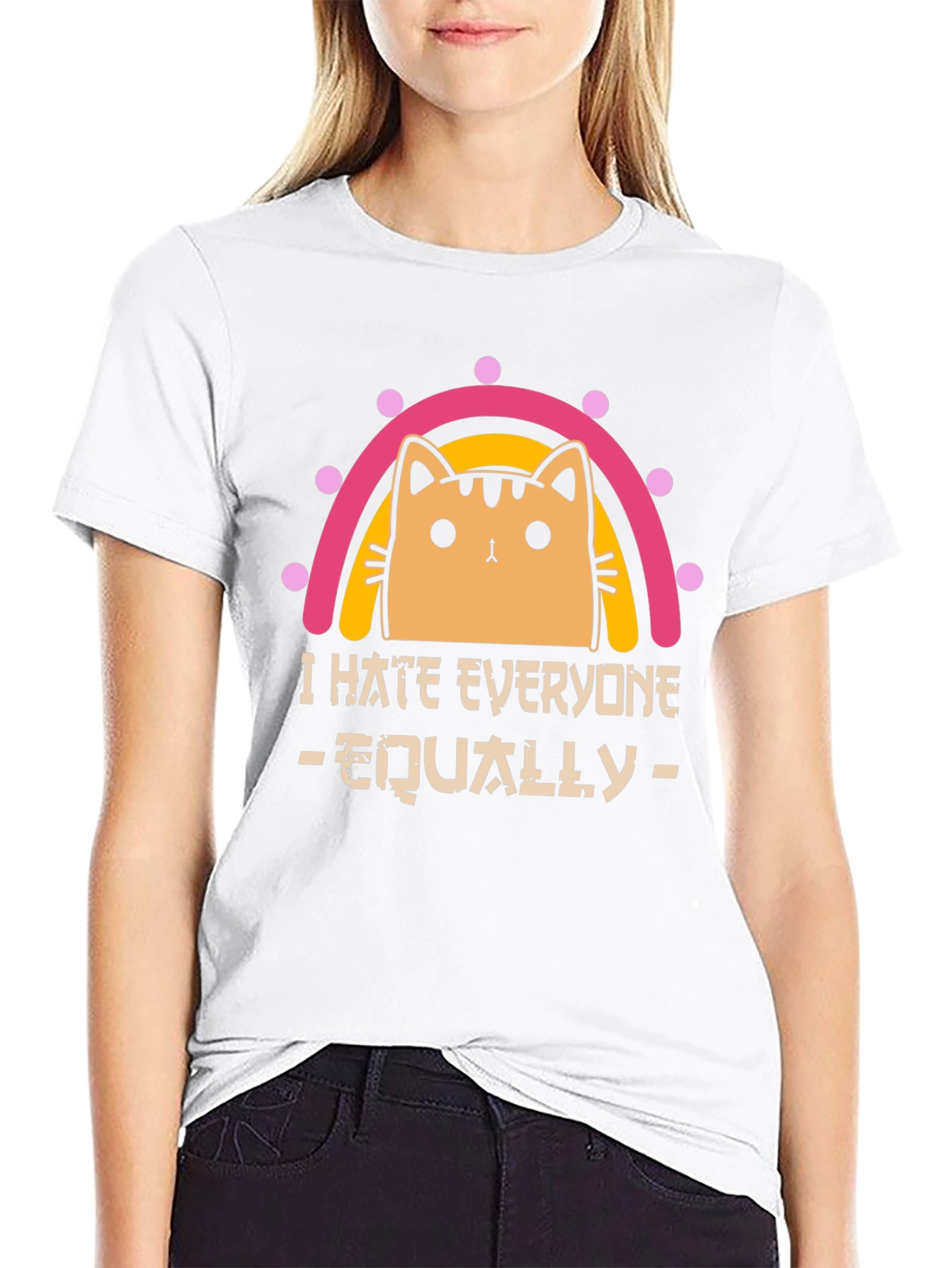 I Hate Everyone Equally Cat T-Shirt