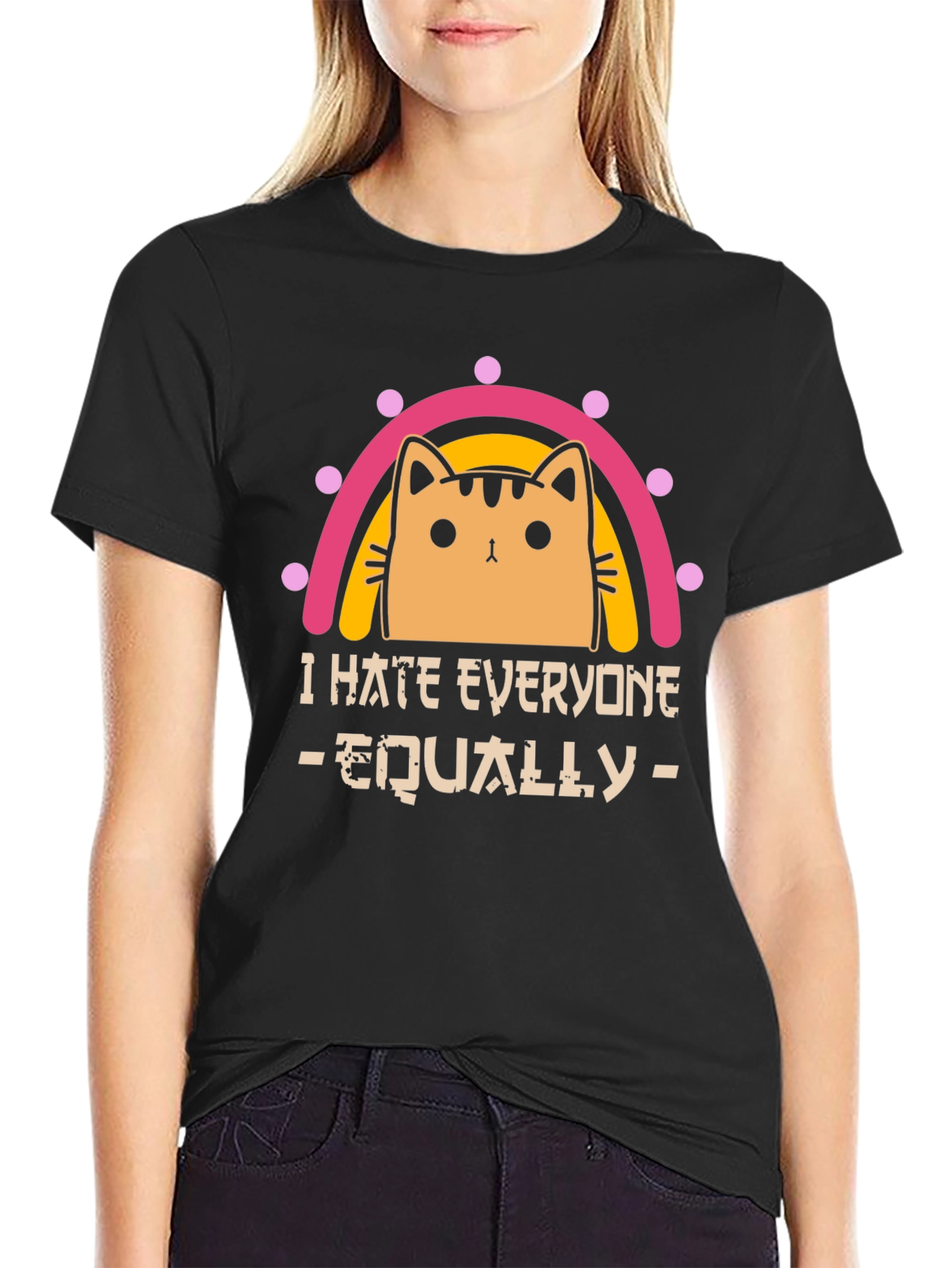 I Hate Everyone Equally Cat T-Shirt