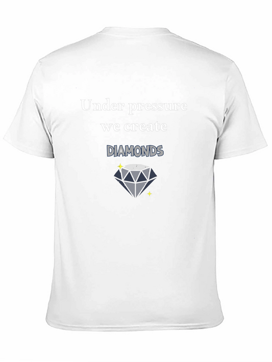 Under Pressure We Create Diamonds Black T-Shirt
