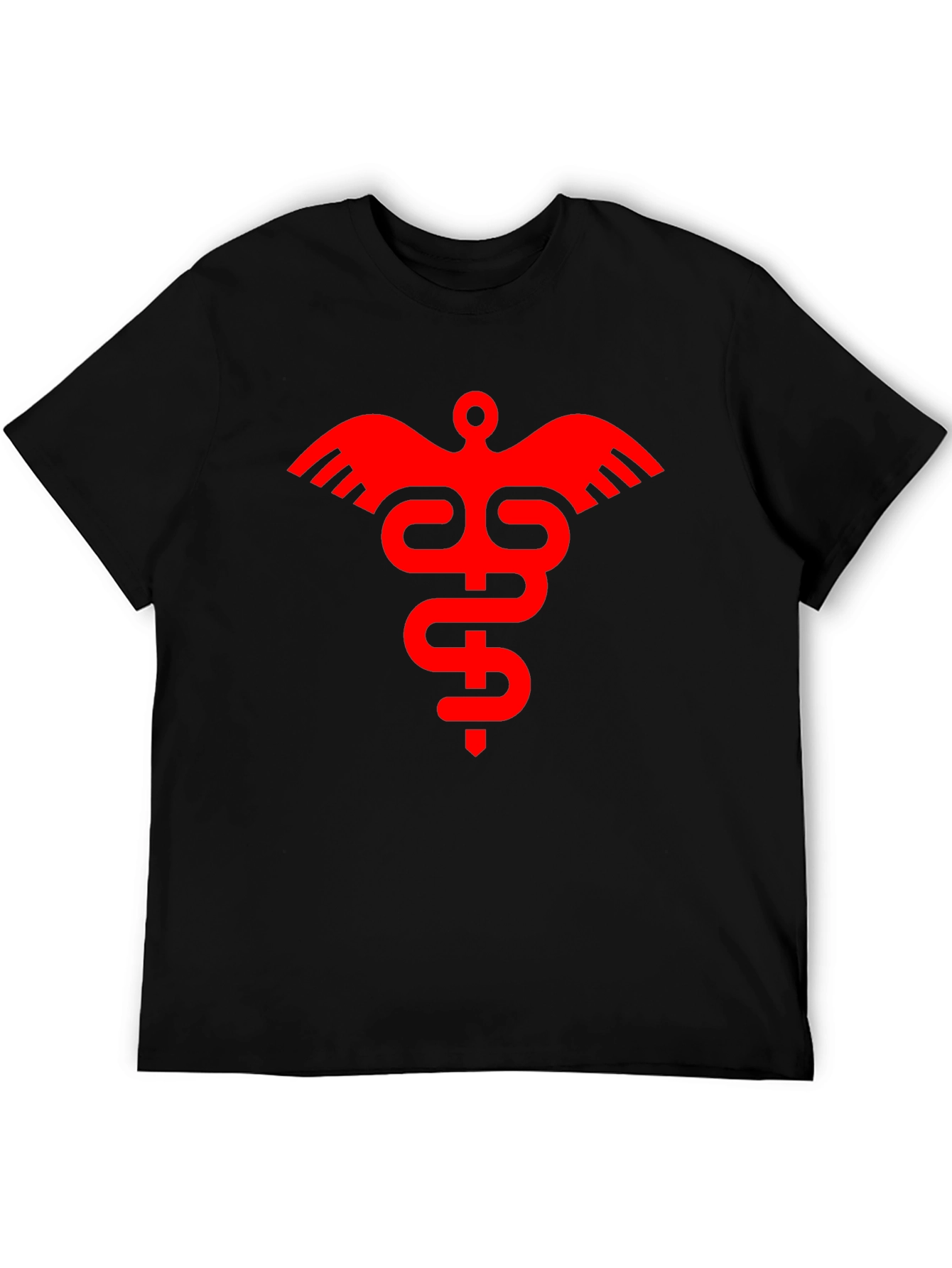Medical Symbol Graphic Tee - Stylish Black T-Shirt
