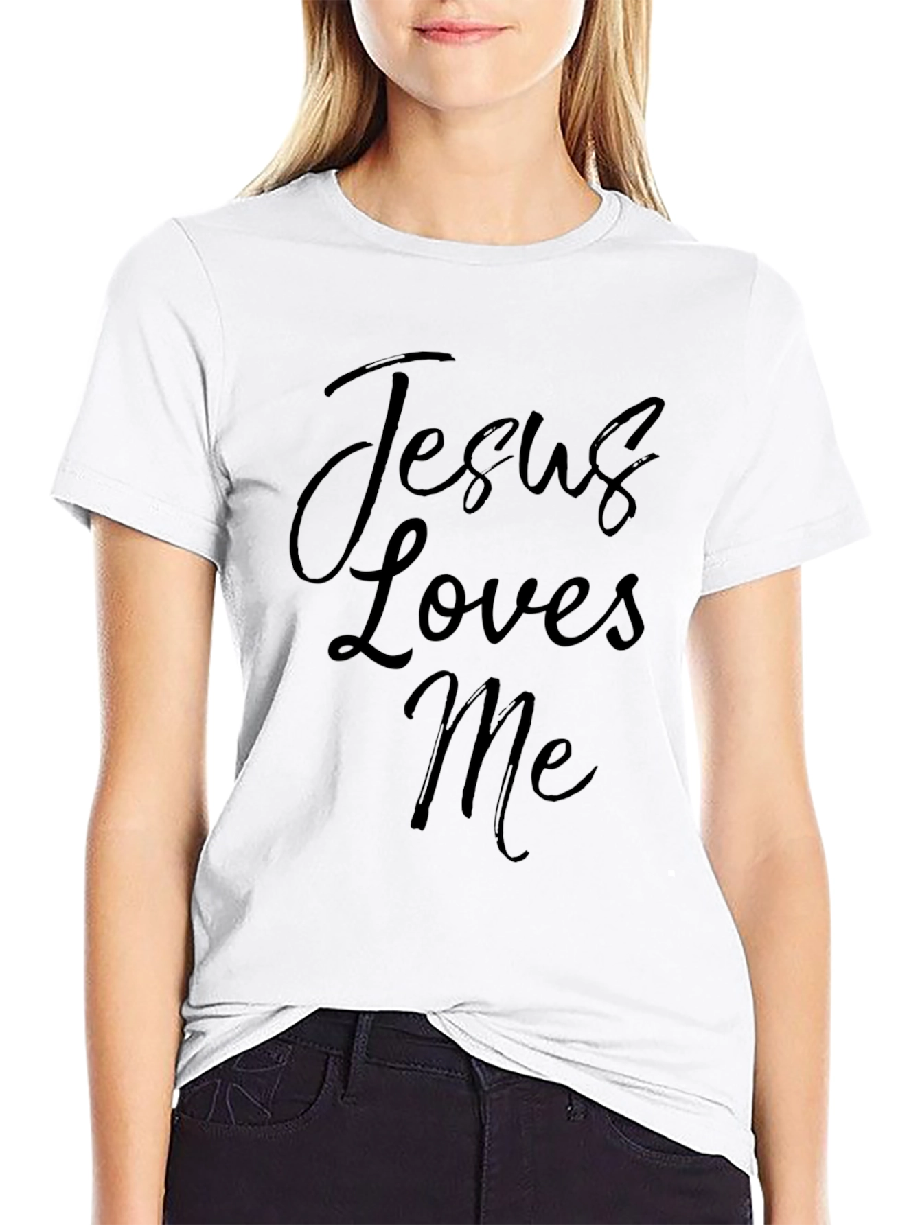 Jesus Loves Me Black T-Shirt