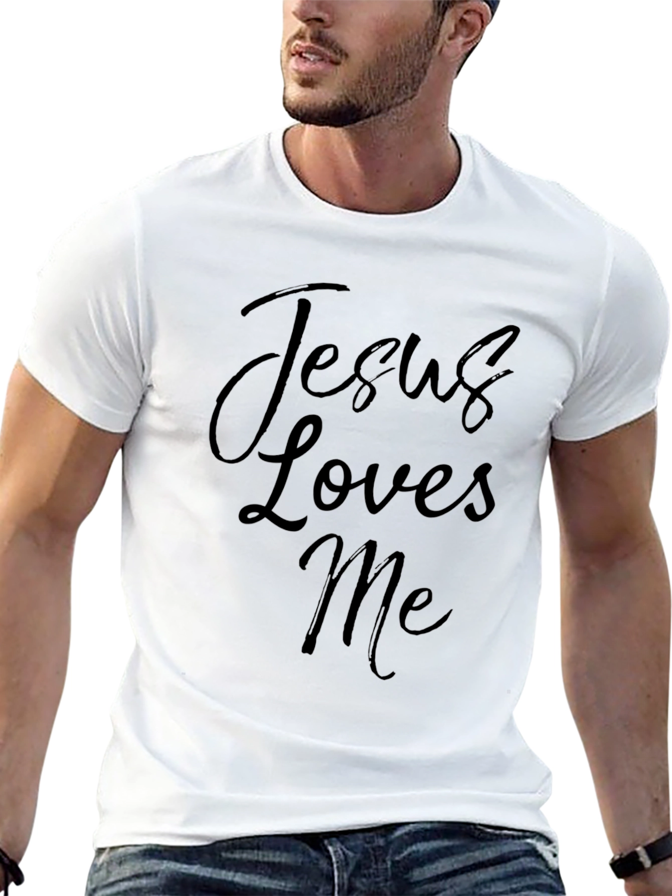 Jesus Loves Me Black T-Shirt