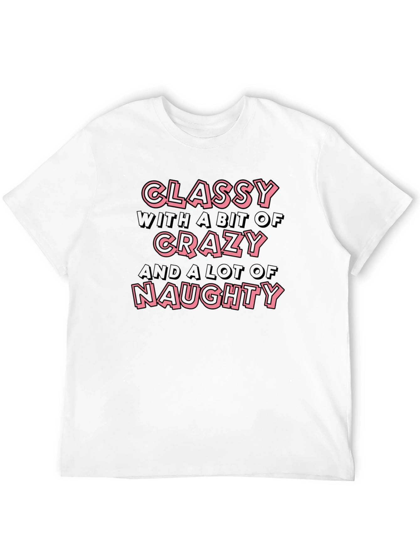 Classy Crazy Naughty Graphic Tee - Mens Black T-Shirt