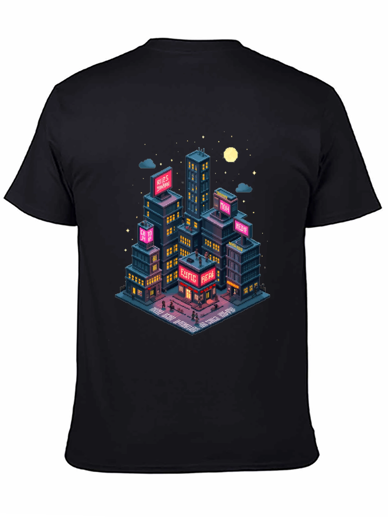 Pixel Art Cityscape T-Shirt