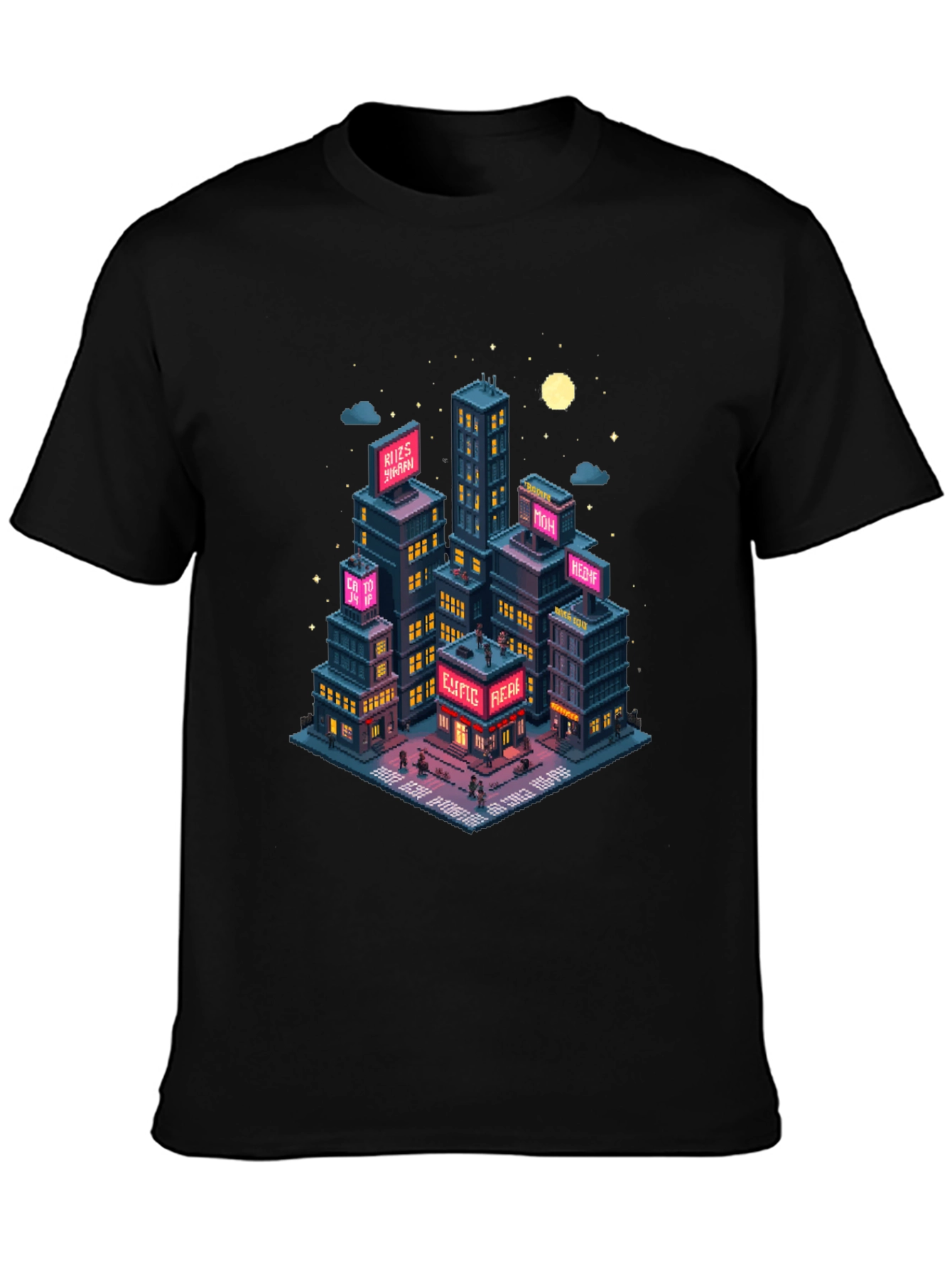 Pixel Art Cityscape T-Shirt