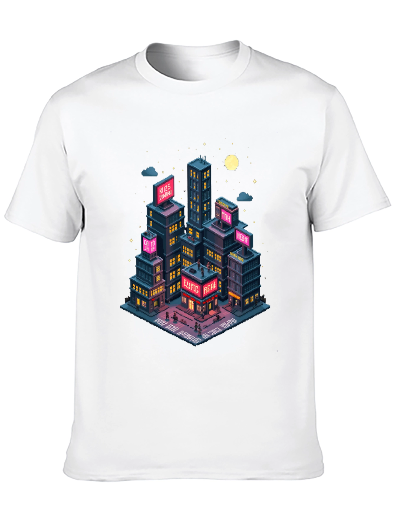 Pixel Art Cityscape T-Shirt