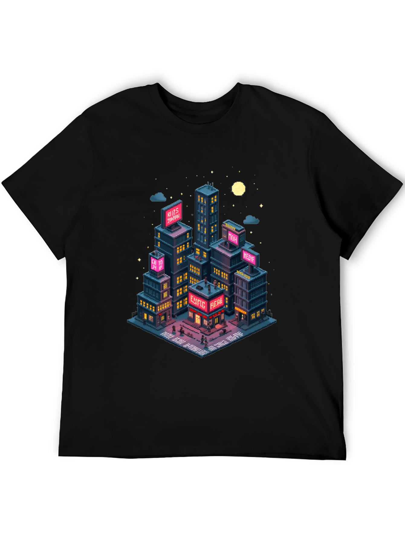Pixel Art Cityscape T-Shirt
