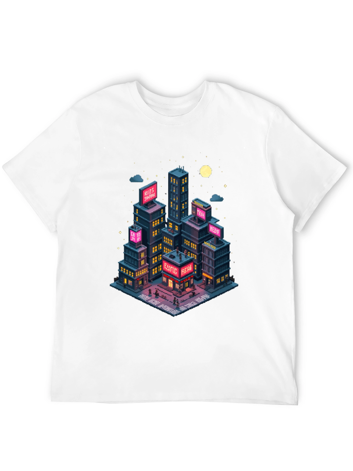 Pixel Art Cityscape T-Shirt