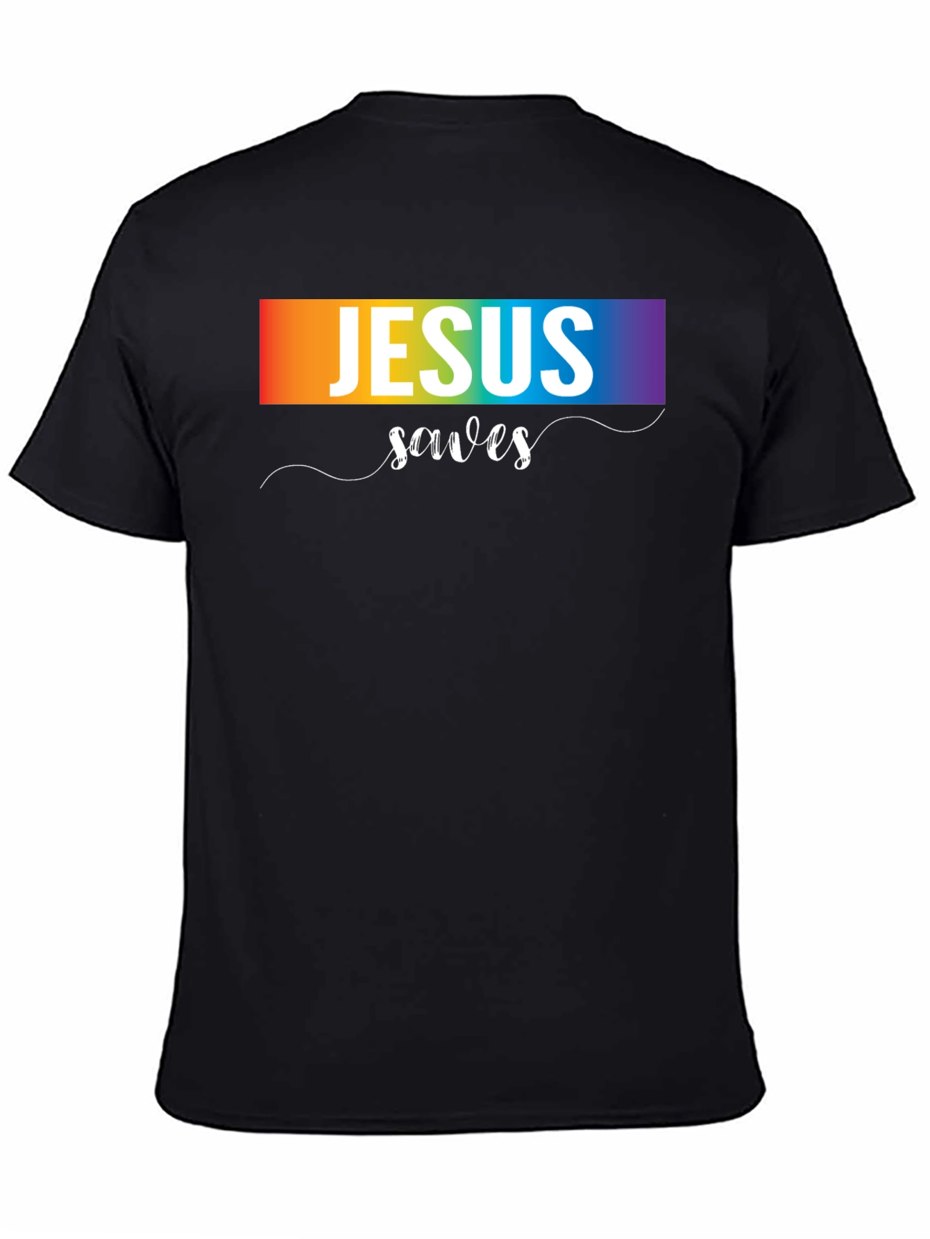 Jesus Saves Rainbow T-Shirt