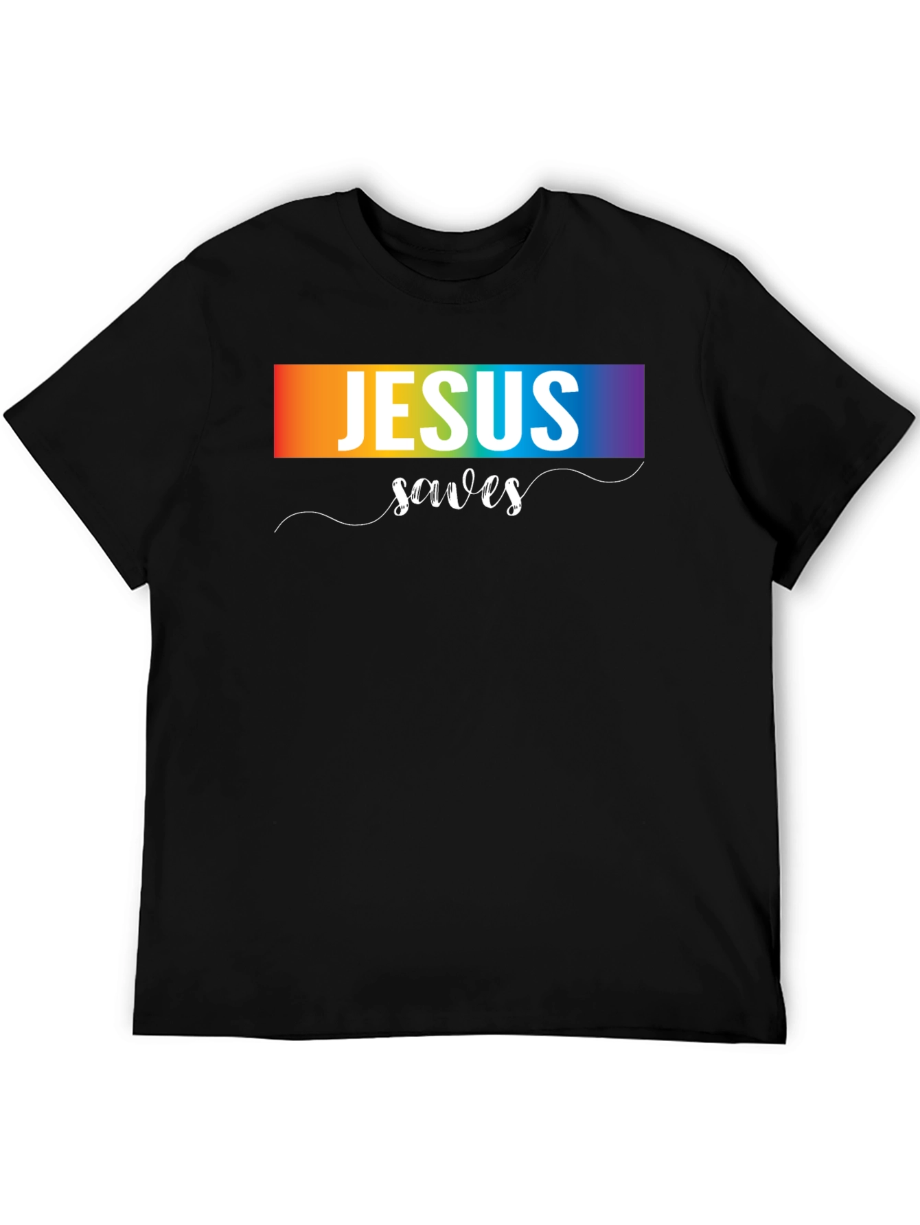 Jesus Saves Rainbow T-Shirt