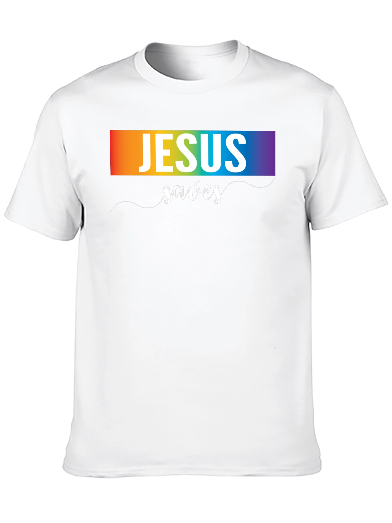 Jesus Saves Rainbow T-Shirt
