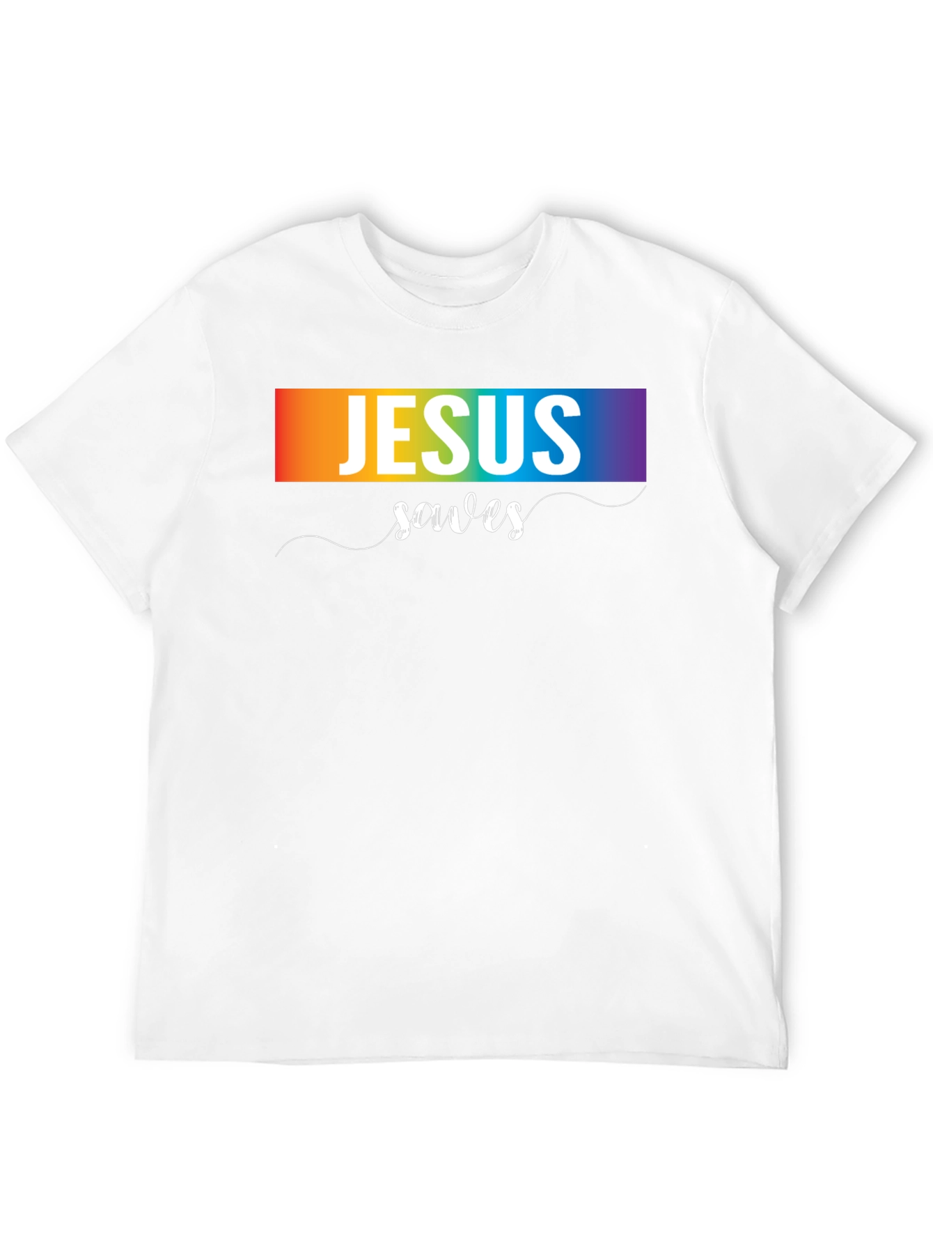 Jesus Saves Rainbow T-Shirt