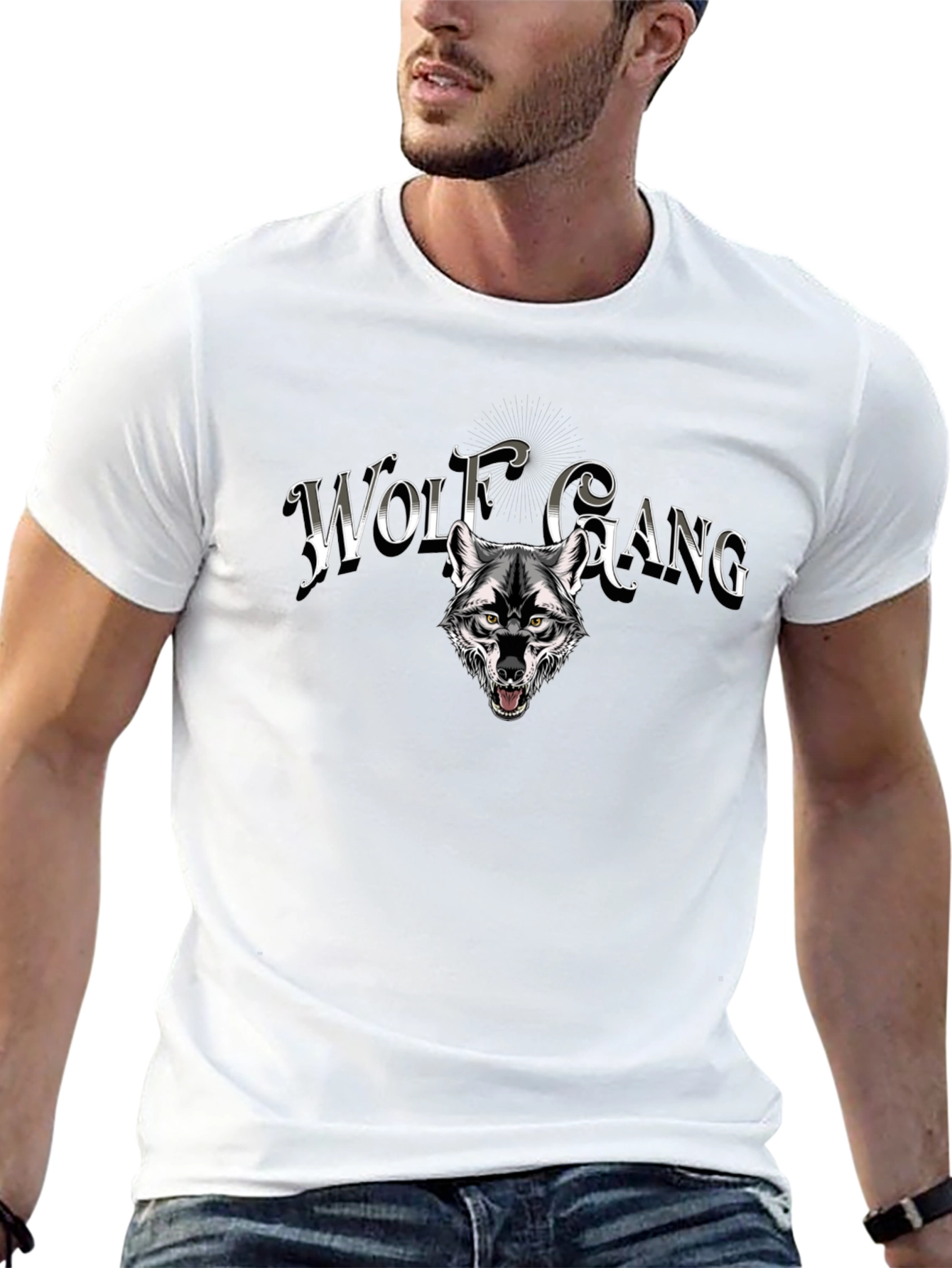 Wolf Gang Graphic Print T-Shirt - Black
