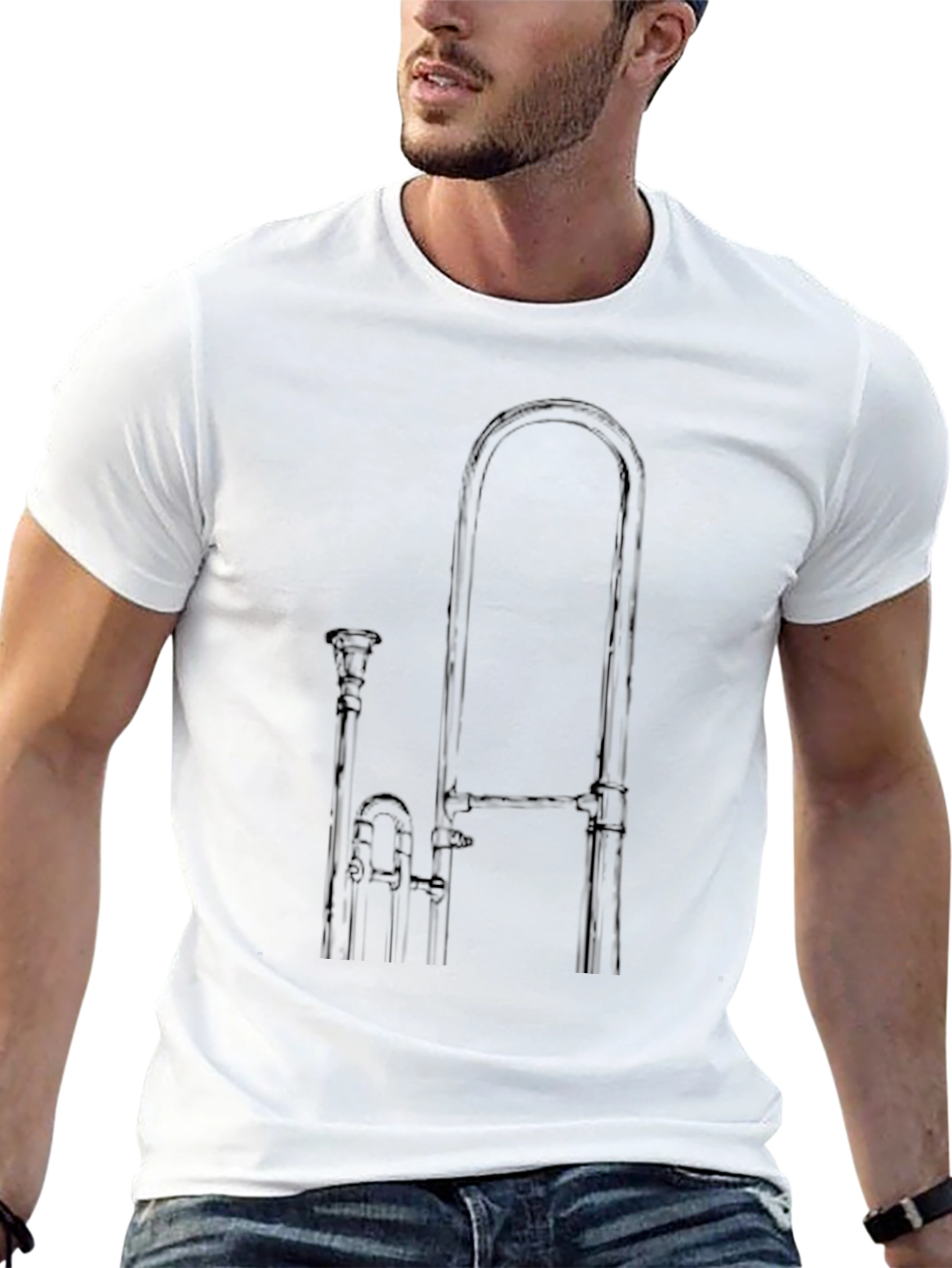 Trombone Graphic Black T-Shirt