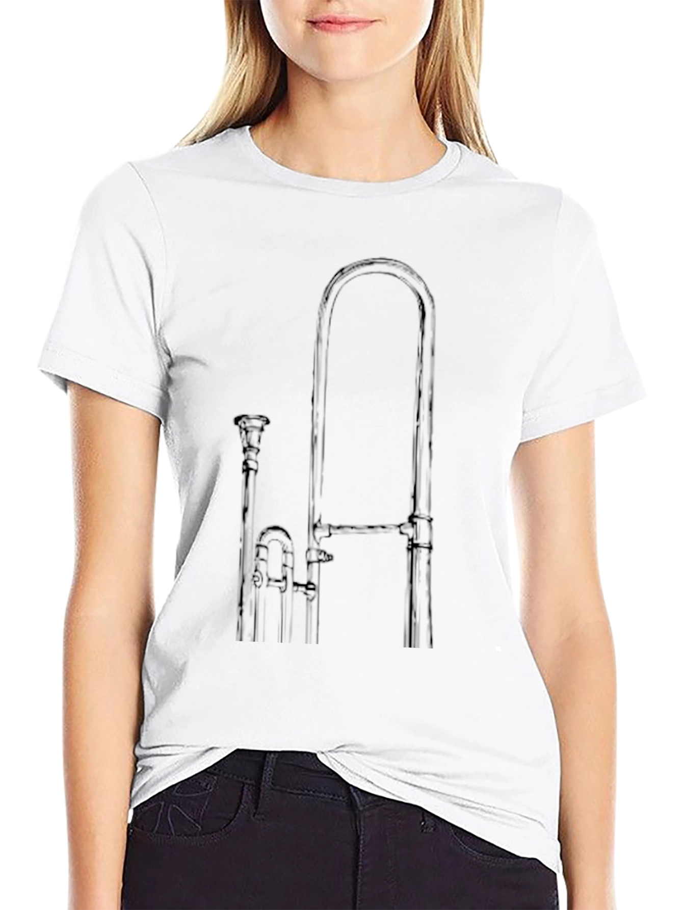 Trombone Graphic Black T-Shirt