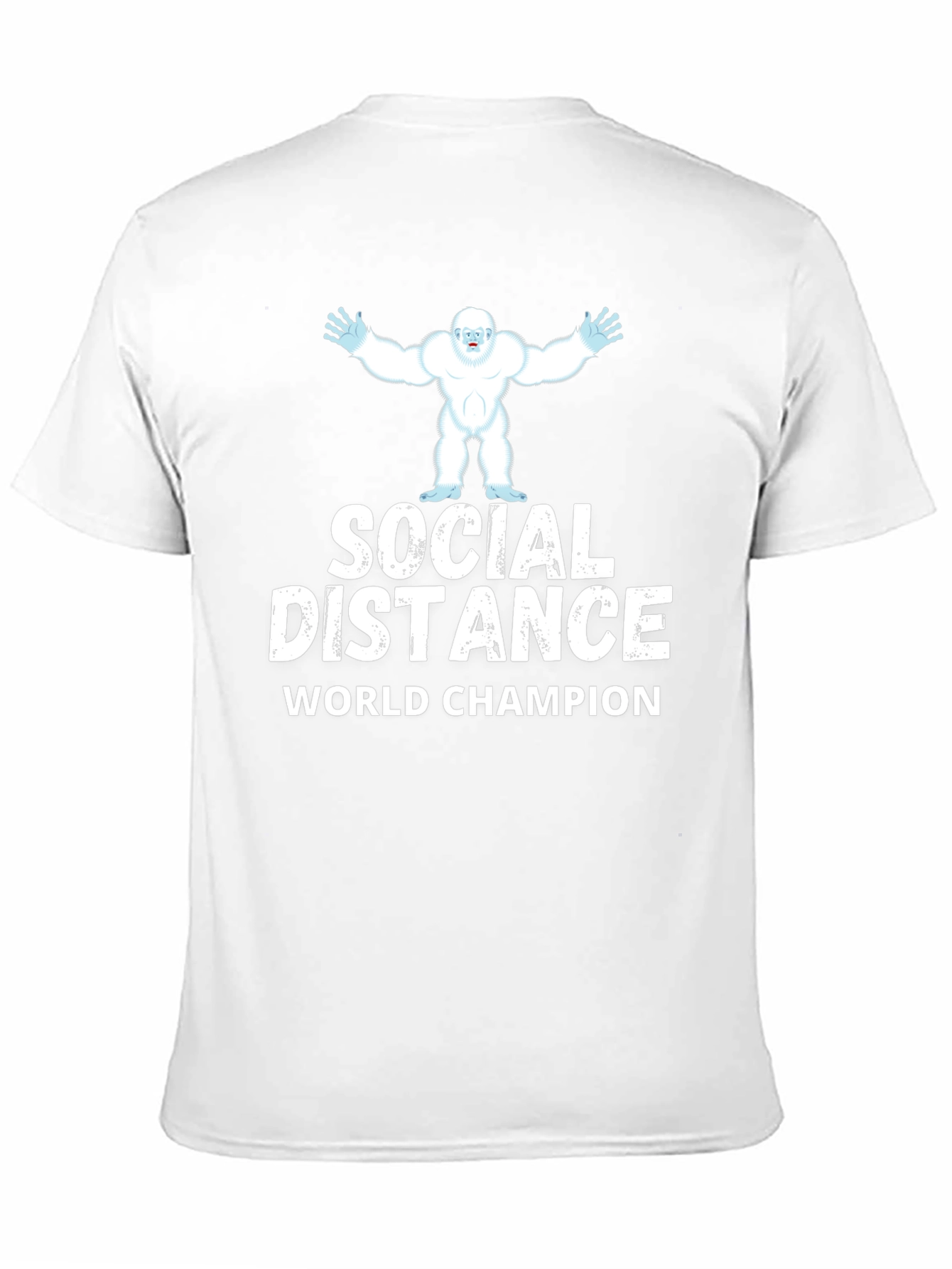 Social Distance World Champion Yeti Black T-Shirt