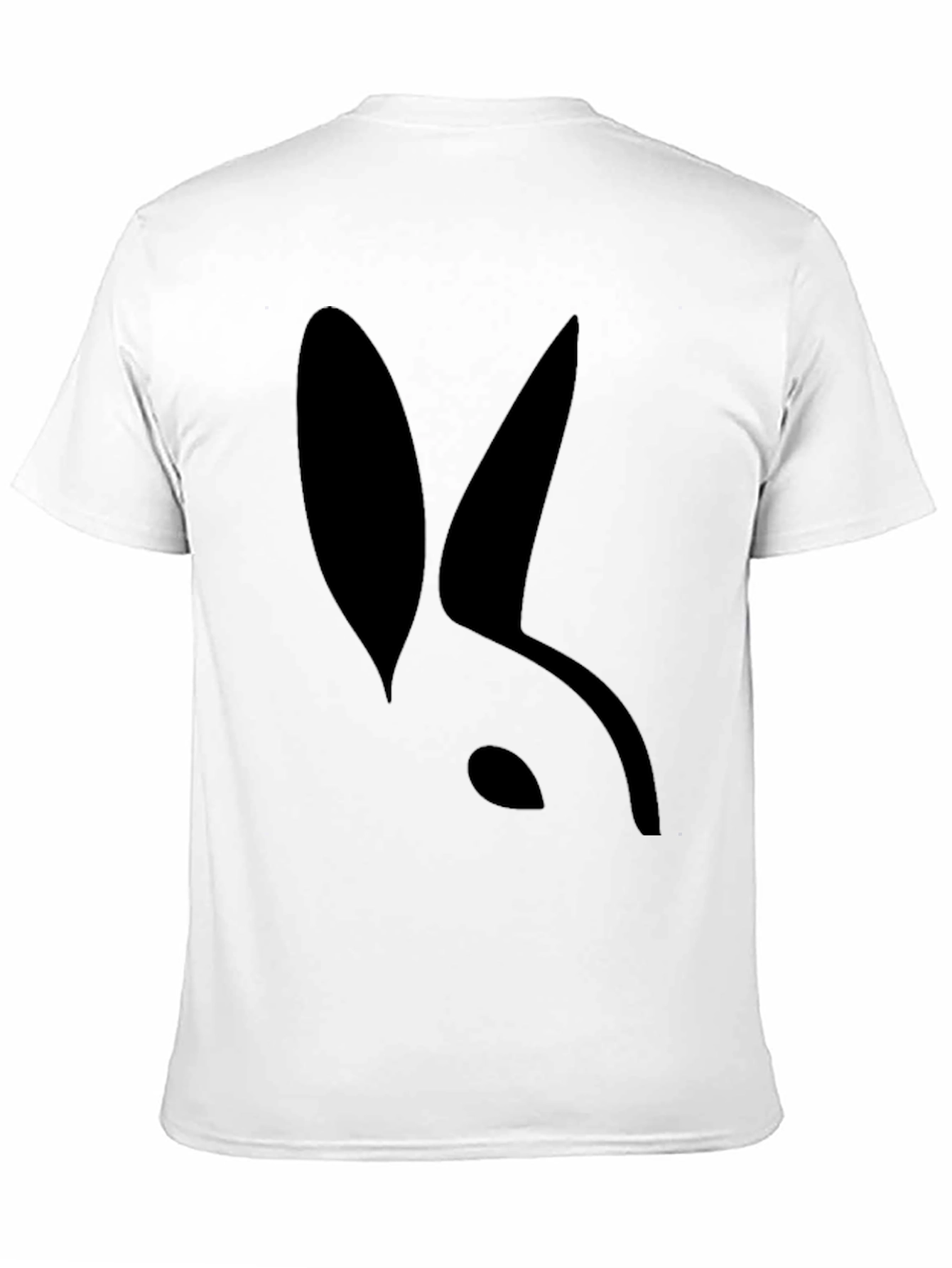 Modern Rabbit Silhouette Black T-Shirt