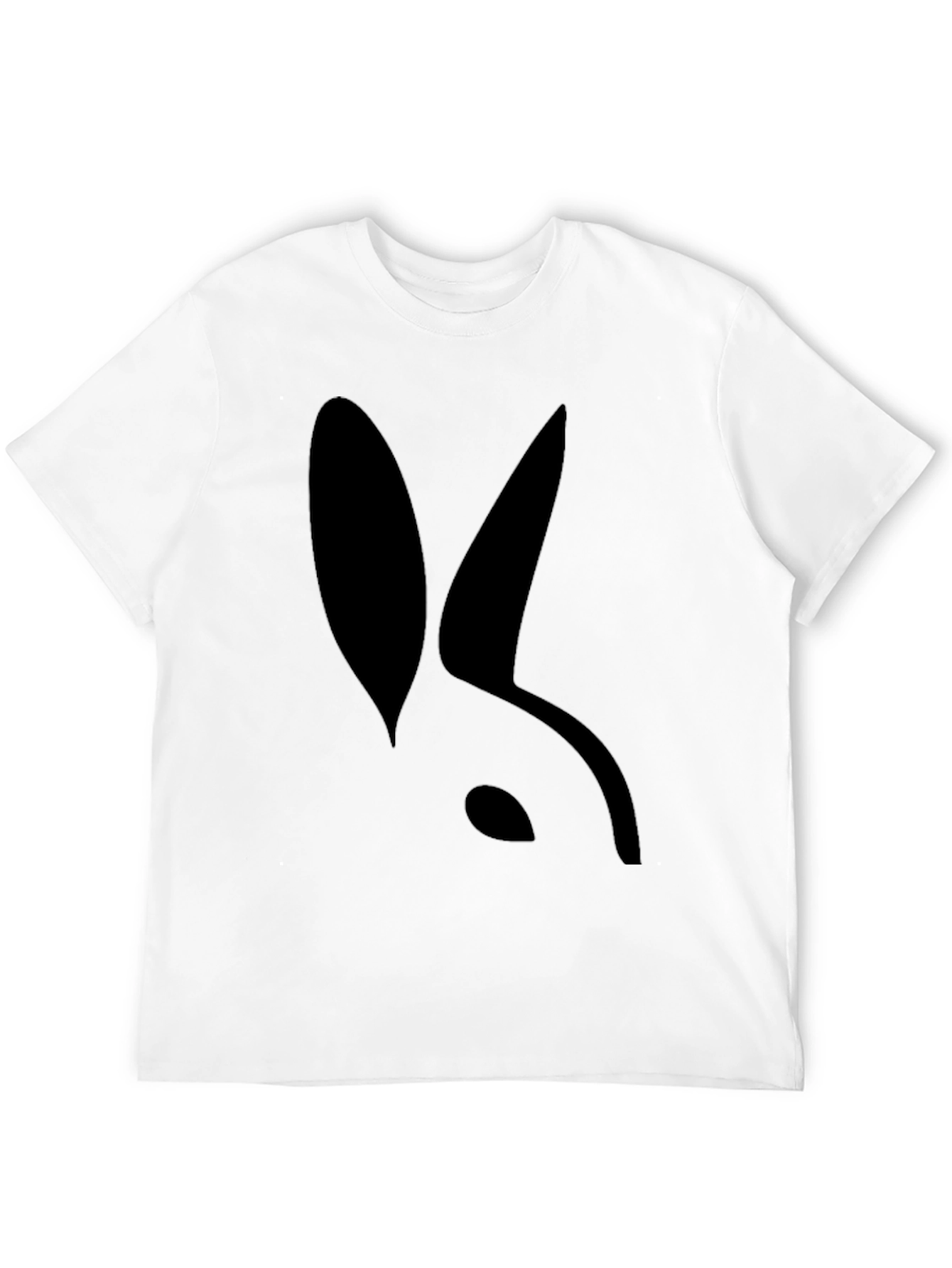 Modern Rabbit Silhouette Black T-Shirt