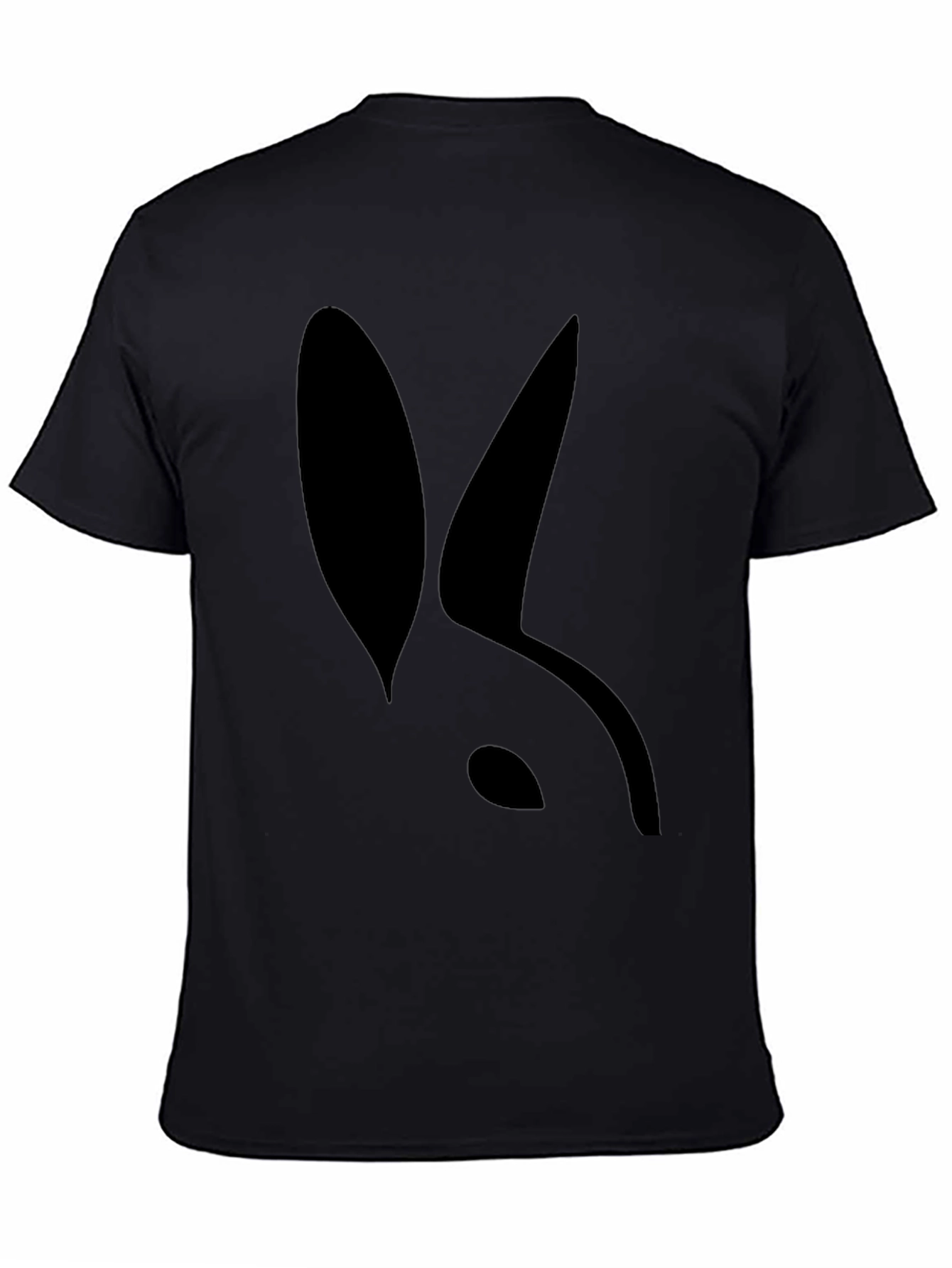 Modern Rabbit Silhouette Black T-Shirt