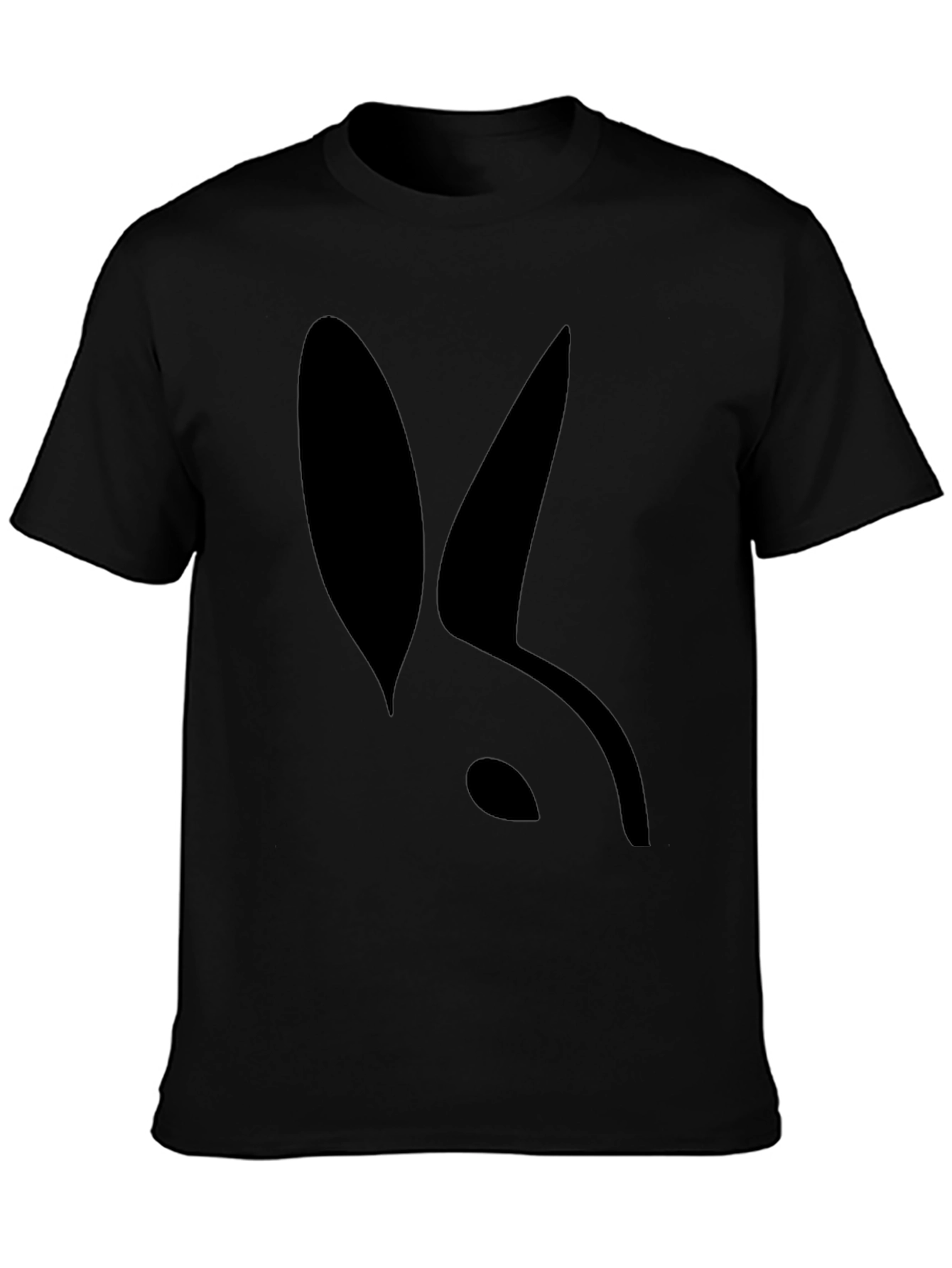 Modern Rabbit Silhouette Black T-Shirt