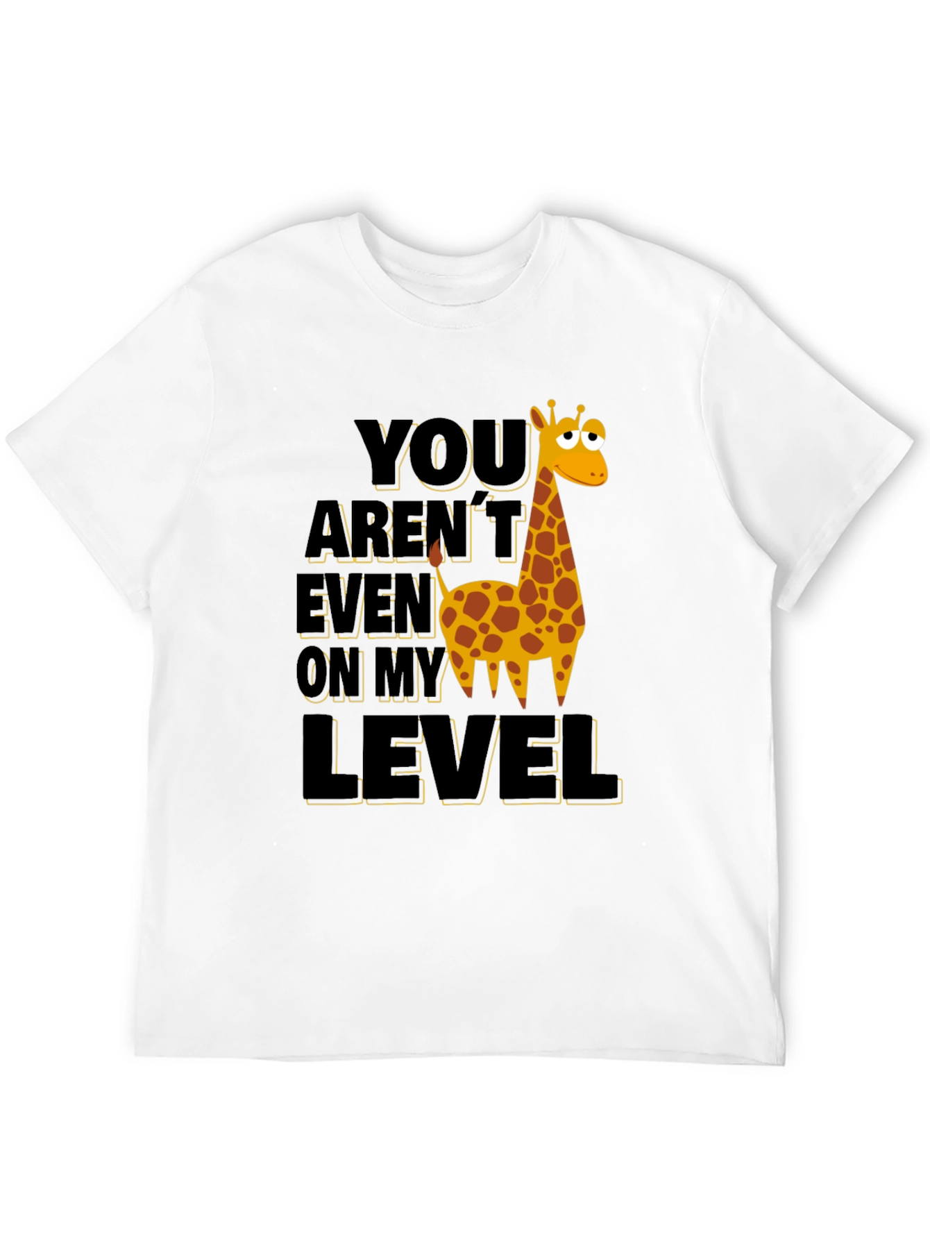 Giraffe Level T-Shirt - Funny Cartoon Animal Tee