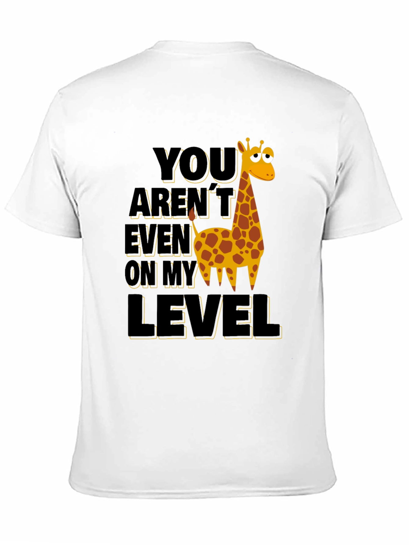 Giraffe Level T-Shirt - Funny Cartoon Animal Tee