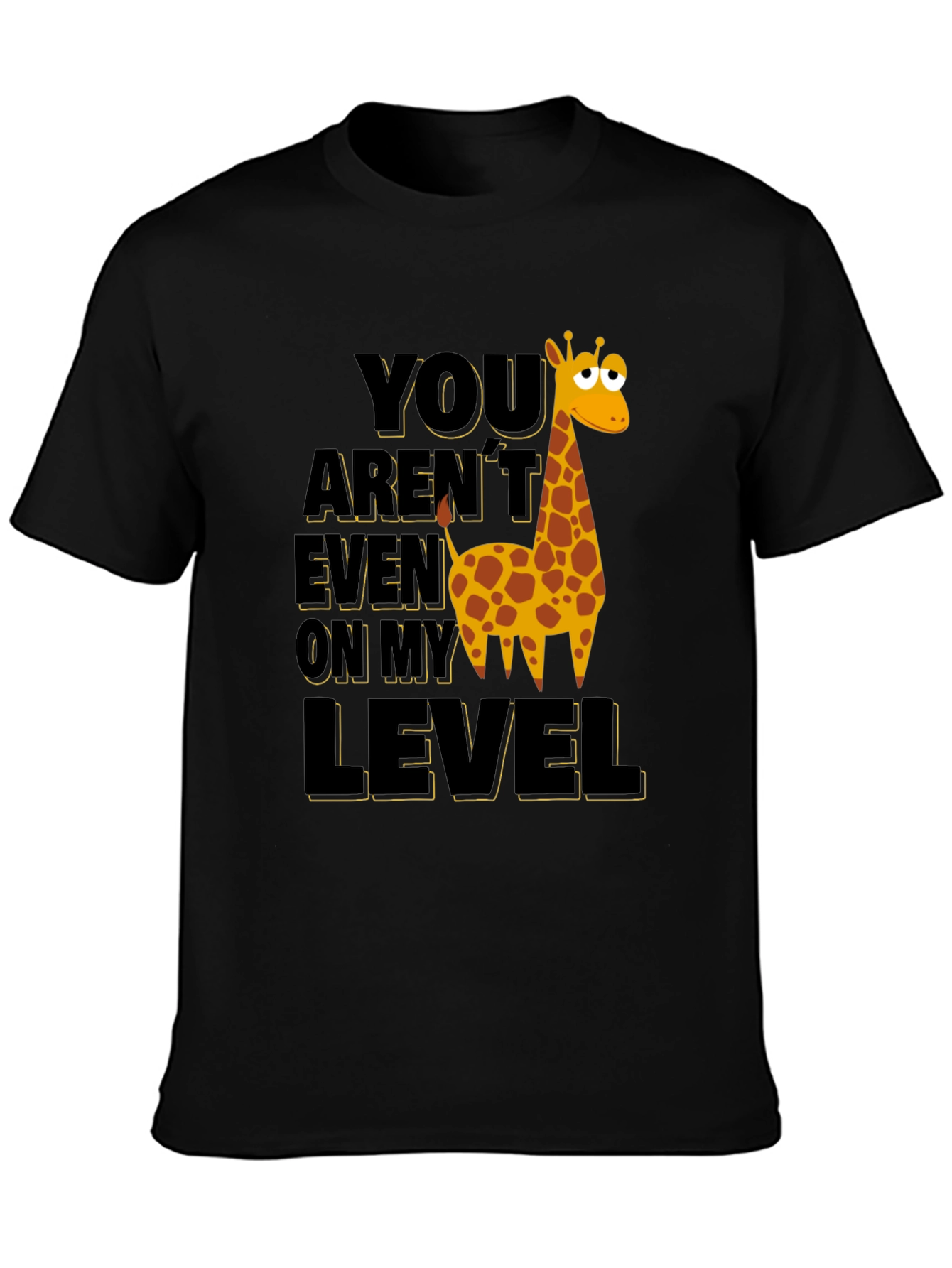 Giraffe Level T-Shirt - Funny Cartoon Animal Tee