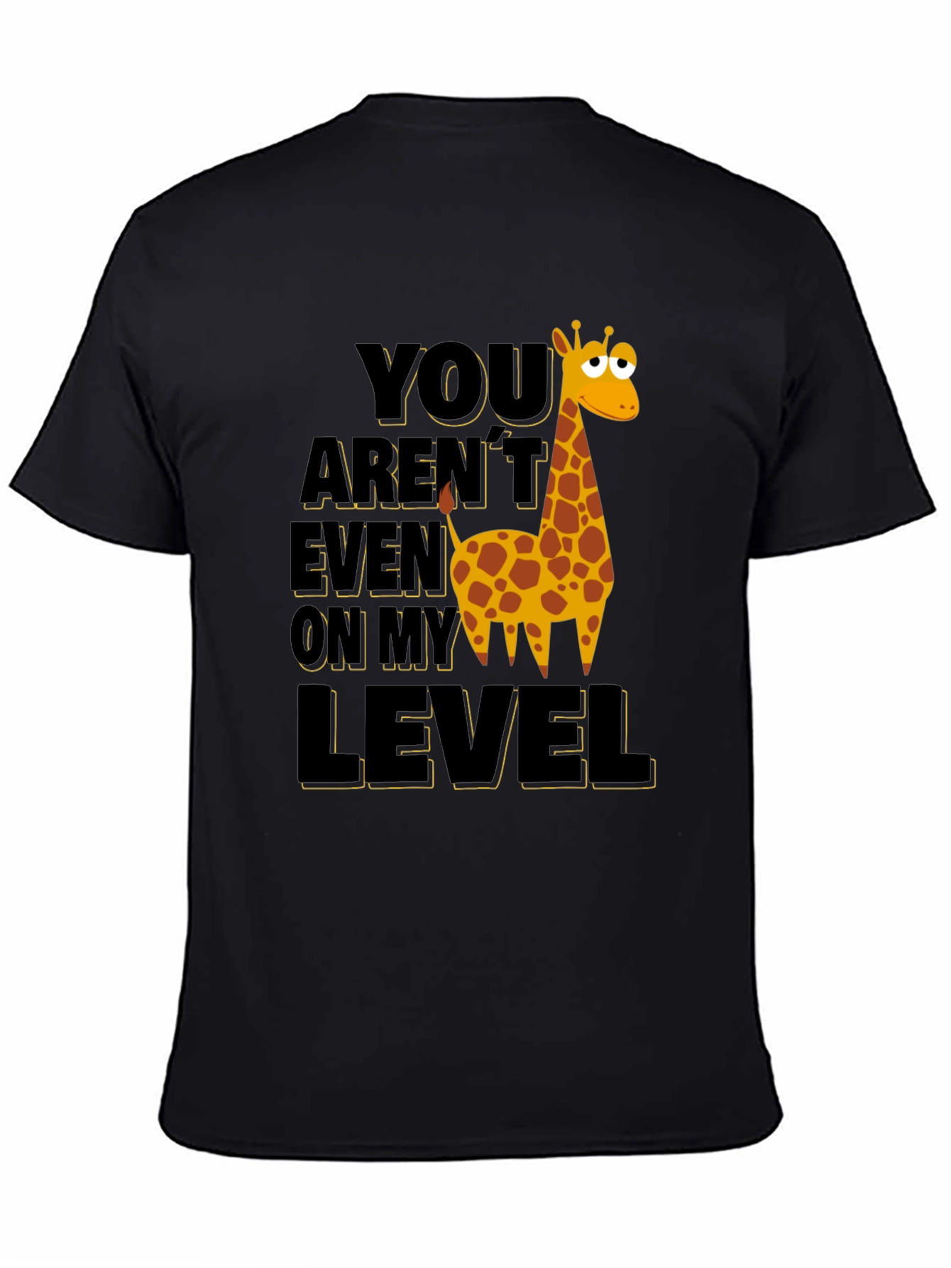 Giraffe Level T-Shirt - Funny Cartoon Animal Tee