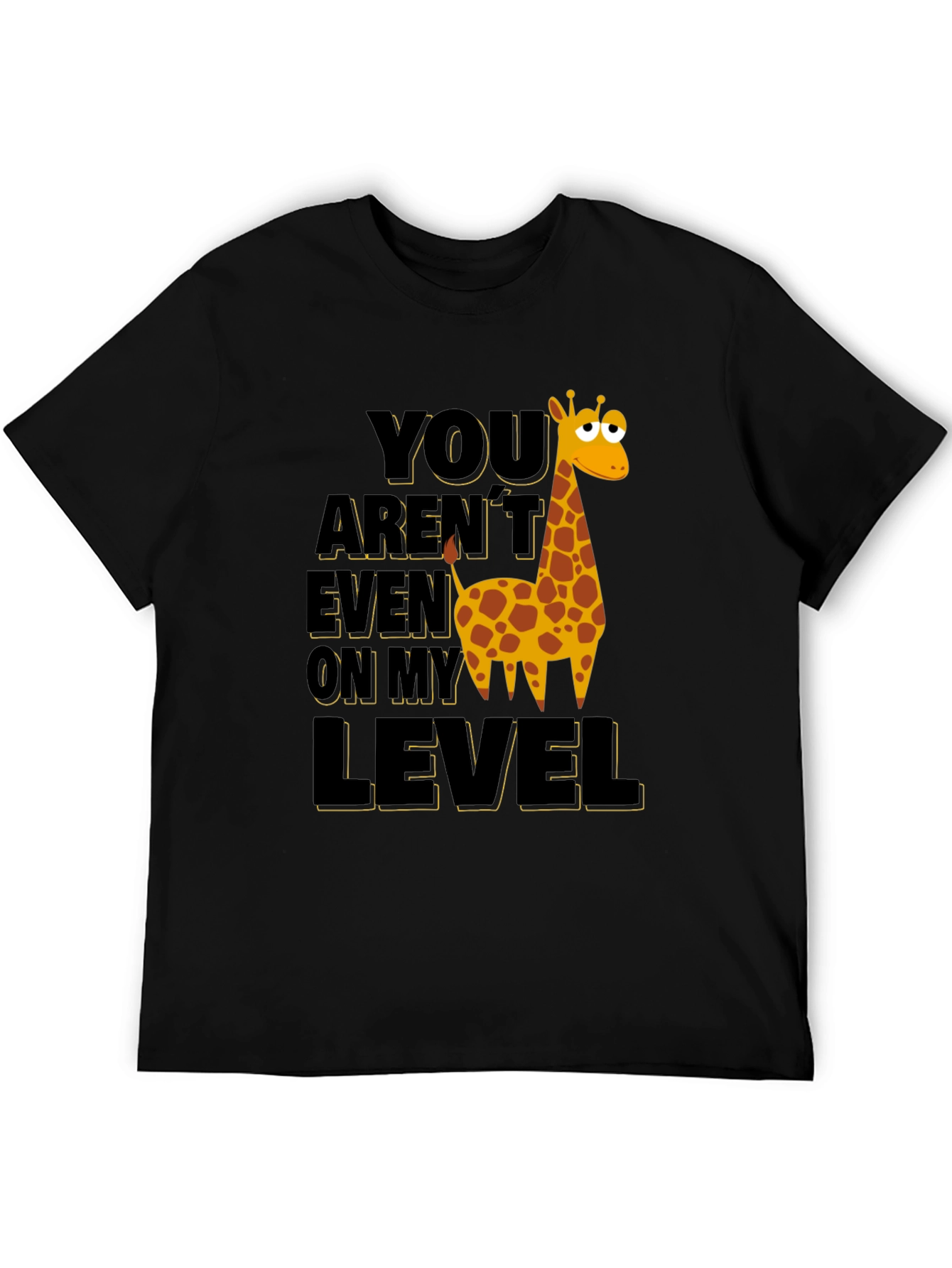 Giraffe Level T-Shirt - Funny Cartoon Animal Tee