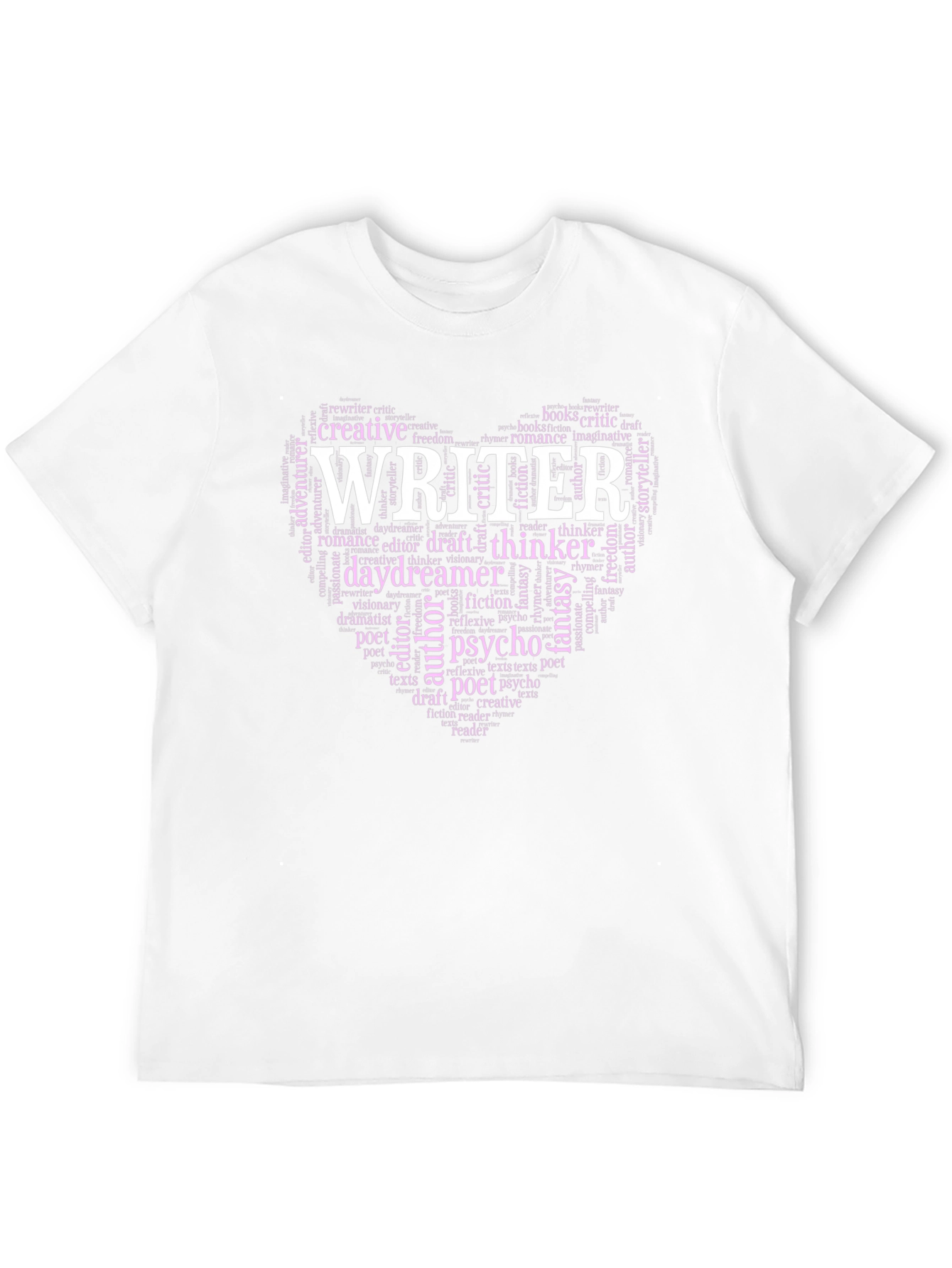 Writer Word Cloud Heart T-Shirt