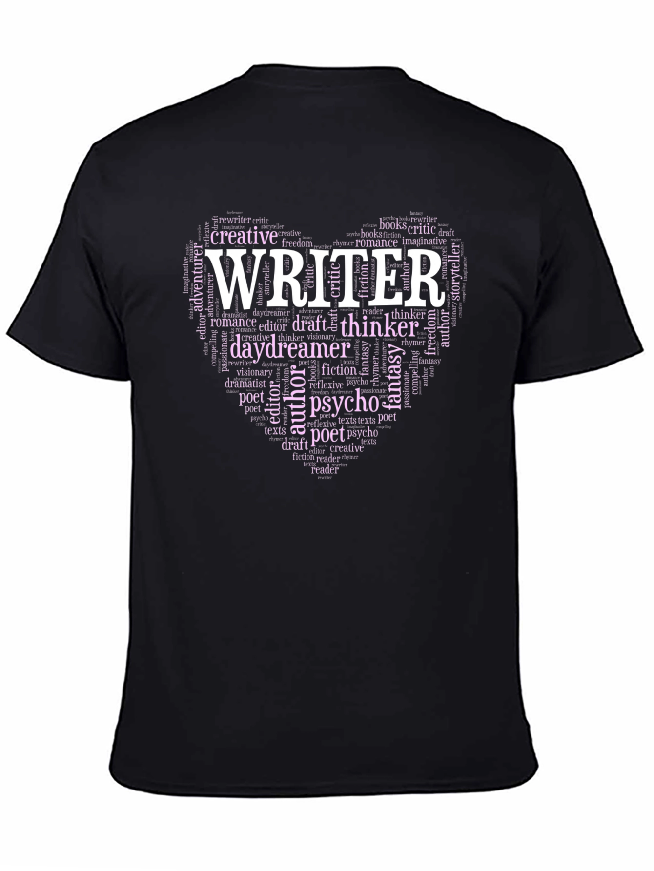 Writer Word Cloud Heart T-Shirt