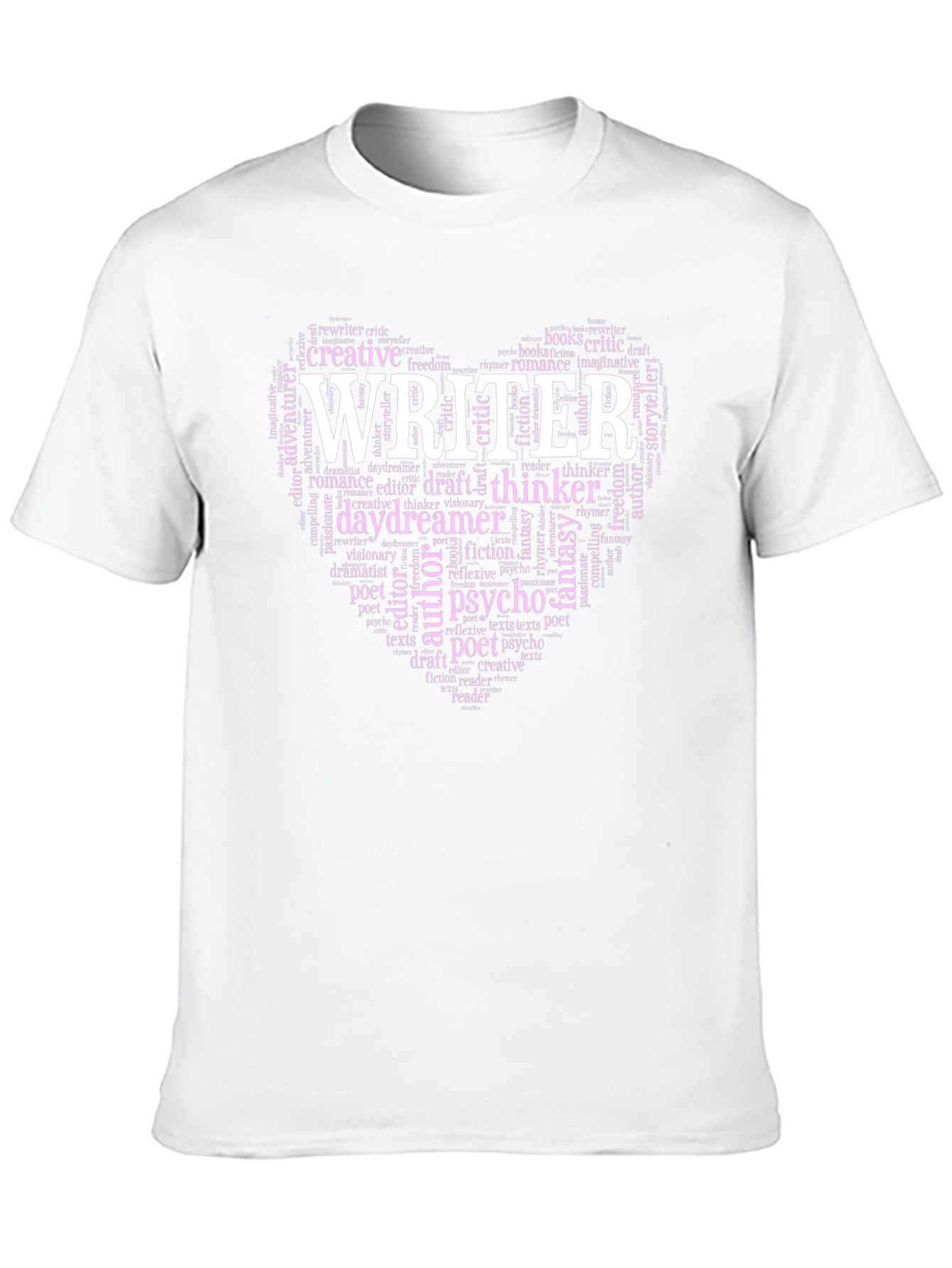 Writer Word Cloud Heart T-Shirt
