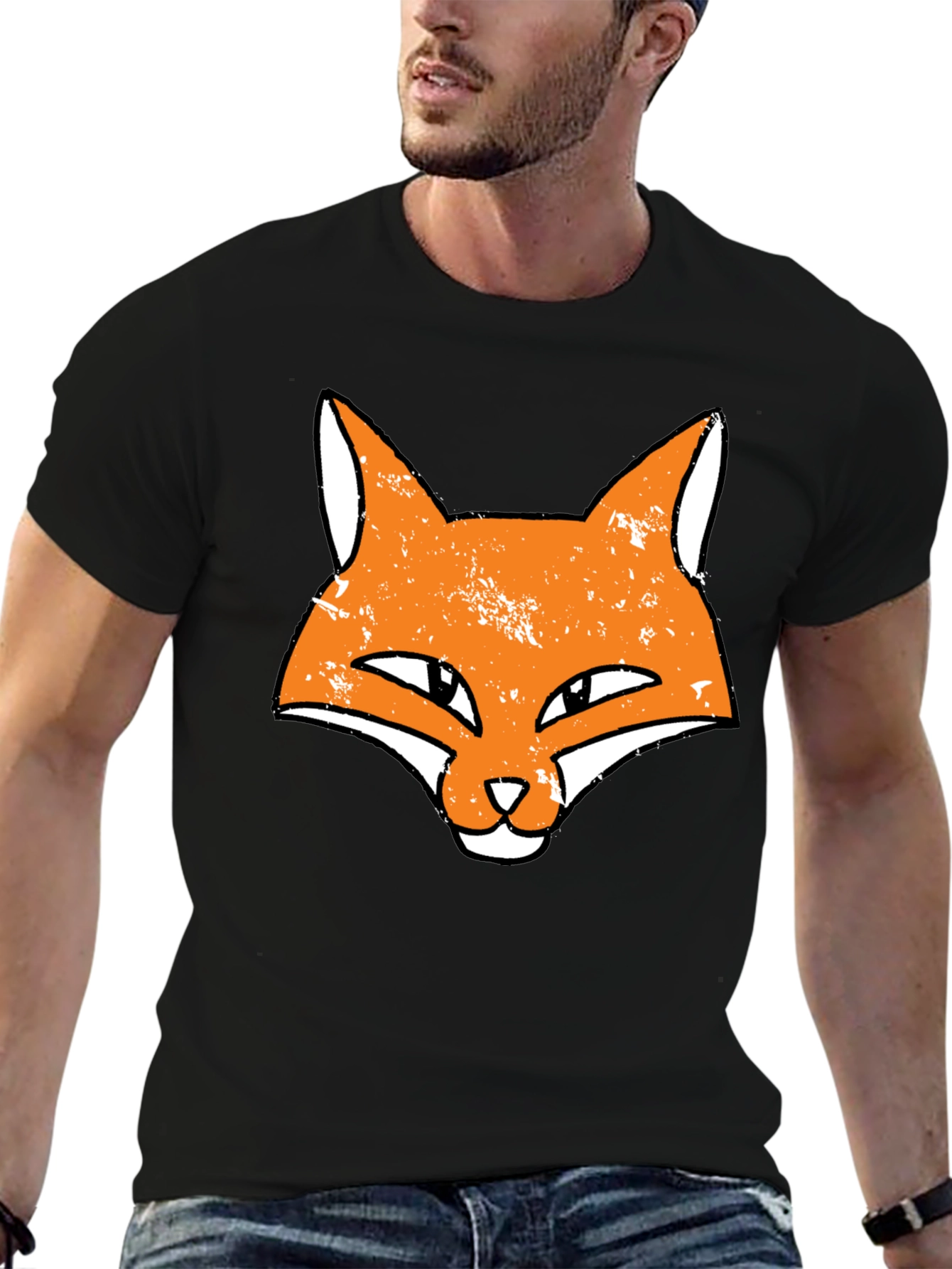 Fox Head Graphic Black T-Shirt
