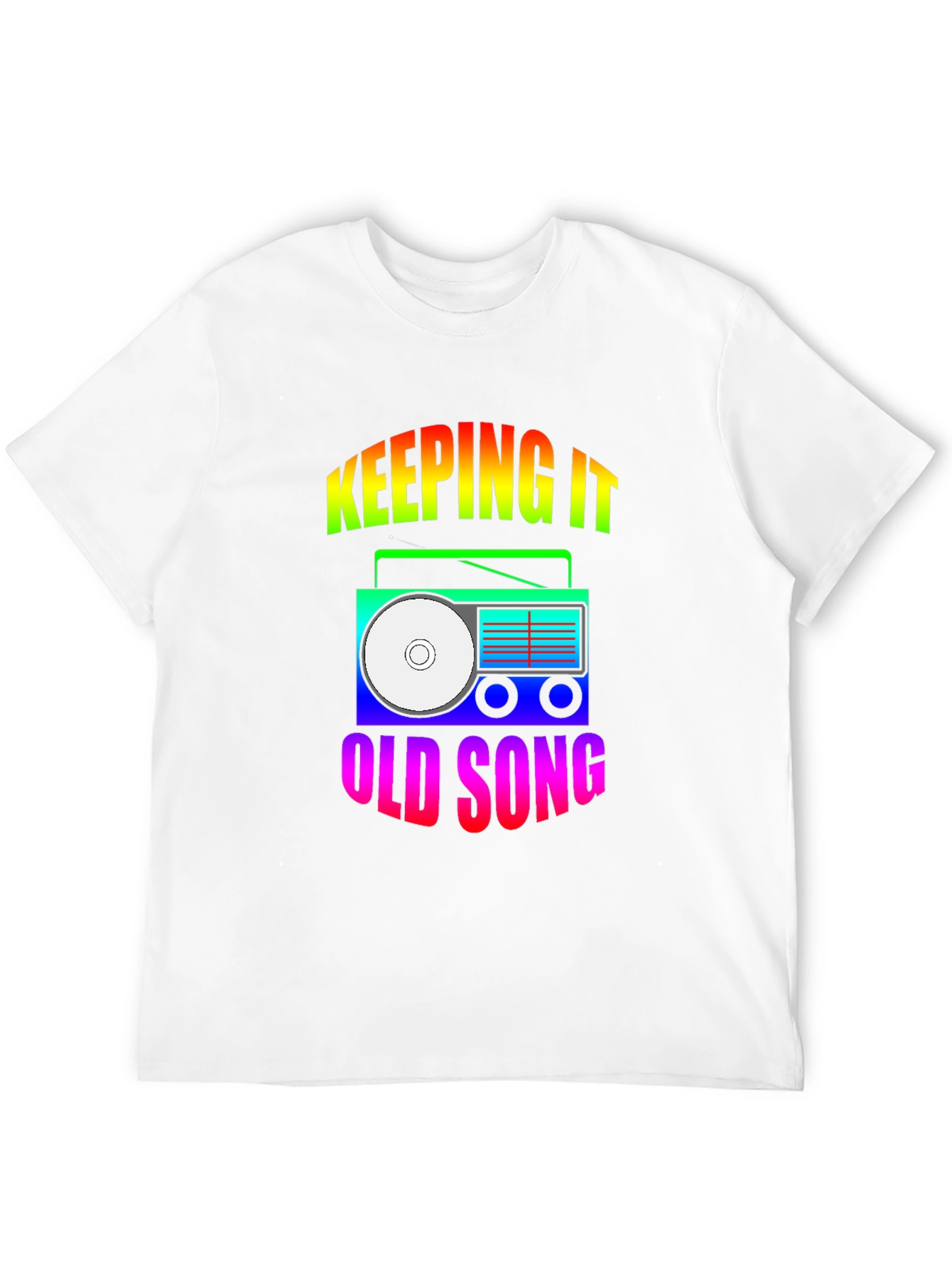 Keeping It Old Song Retro Boombox Graphic T-Shirt