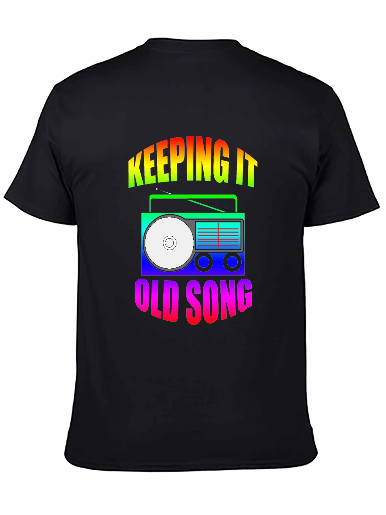 Keeping It Old Song Retro Boombox Graphic T-Shirt