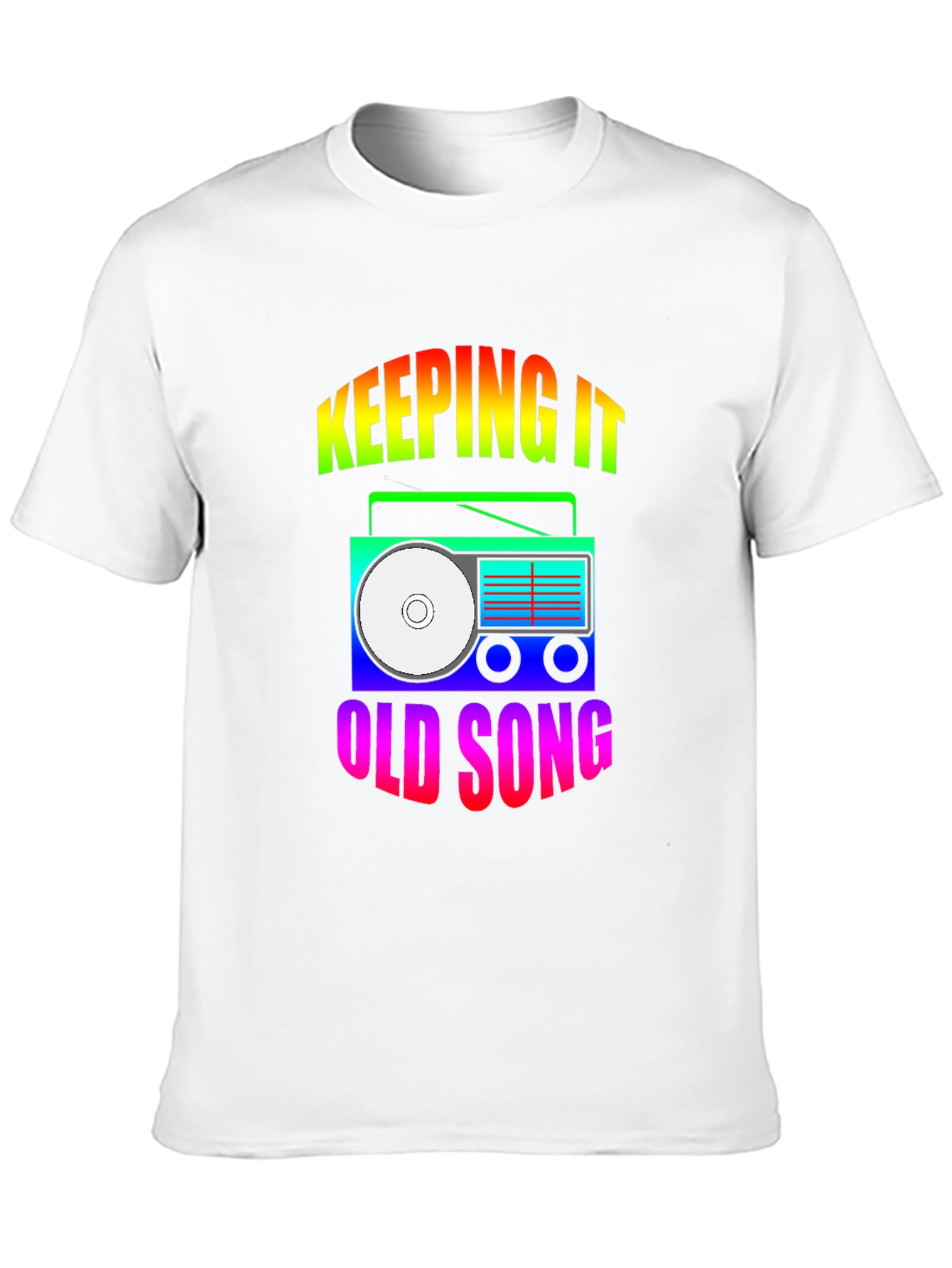 Keeping It Old Song Retro Boombox Graphic T-Shirt