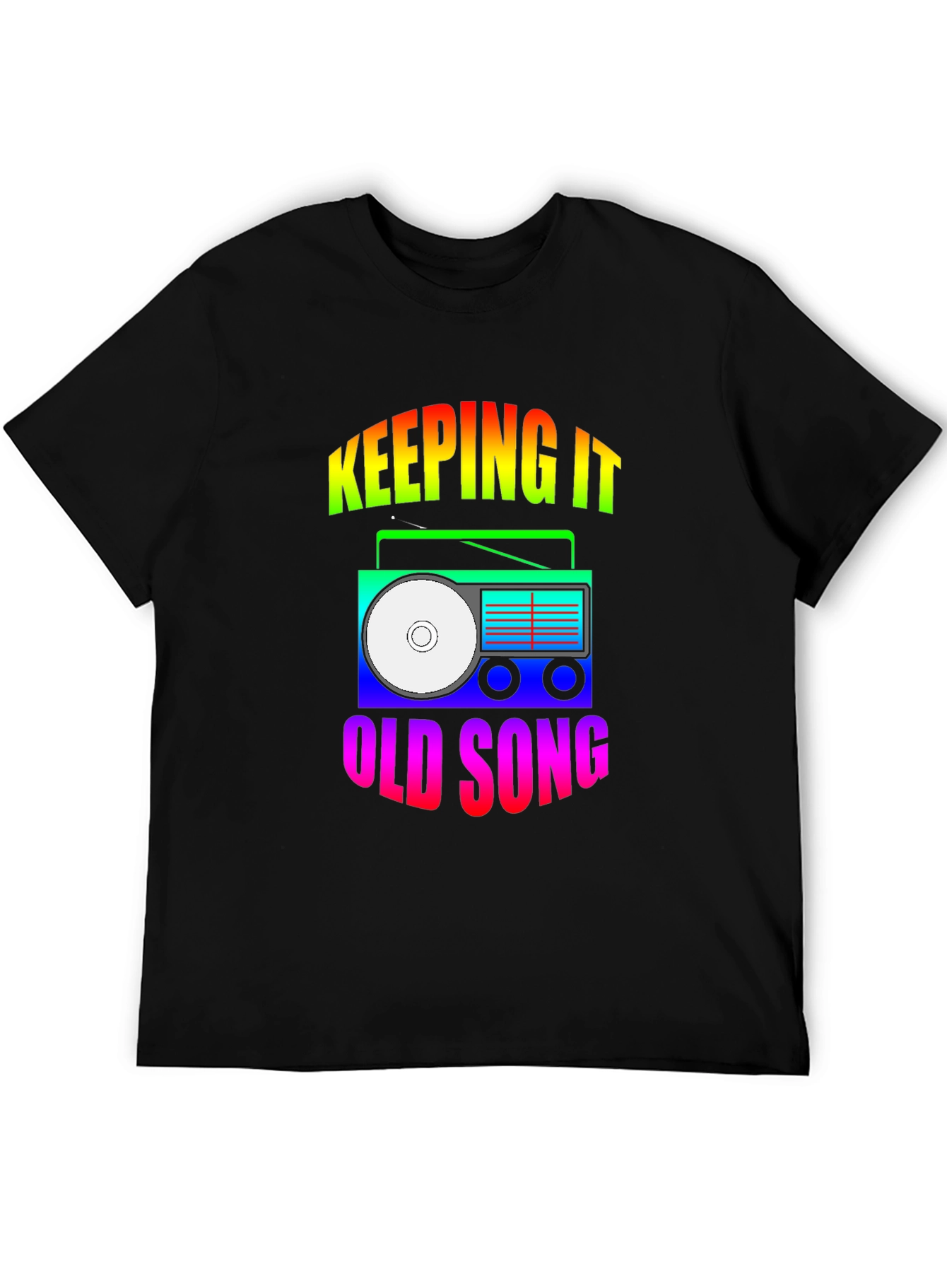 Keeping It Old Song Retro Boombox Graphic T-Shirt