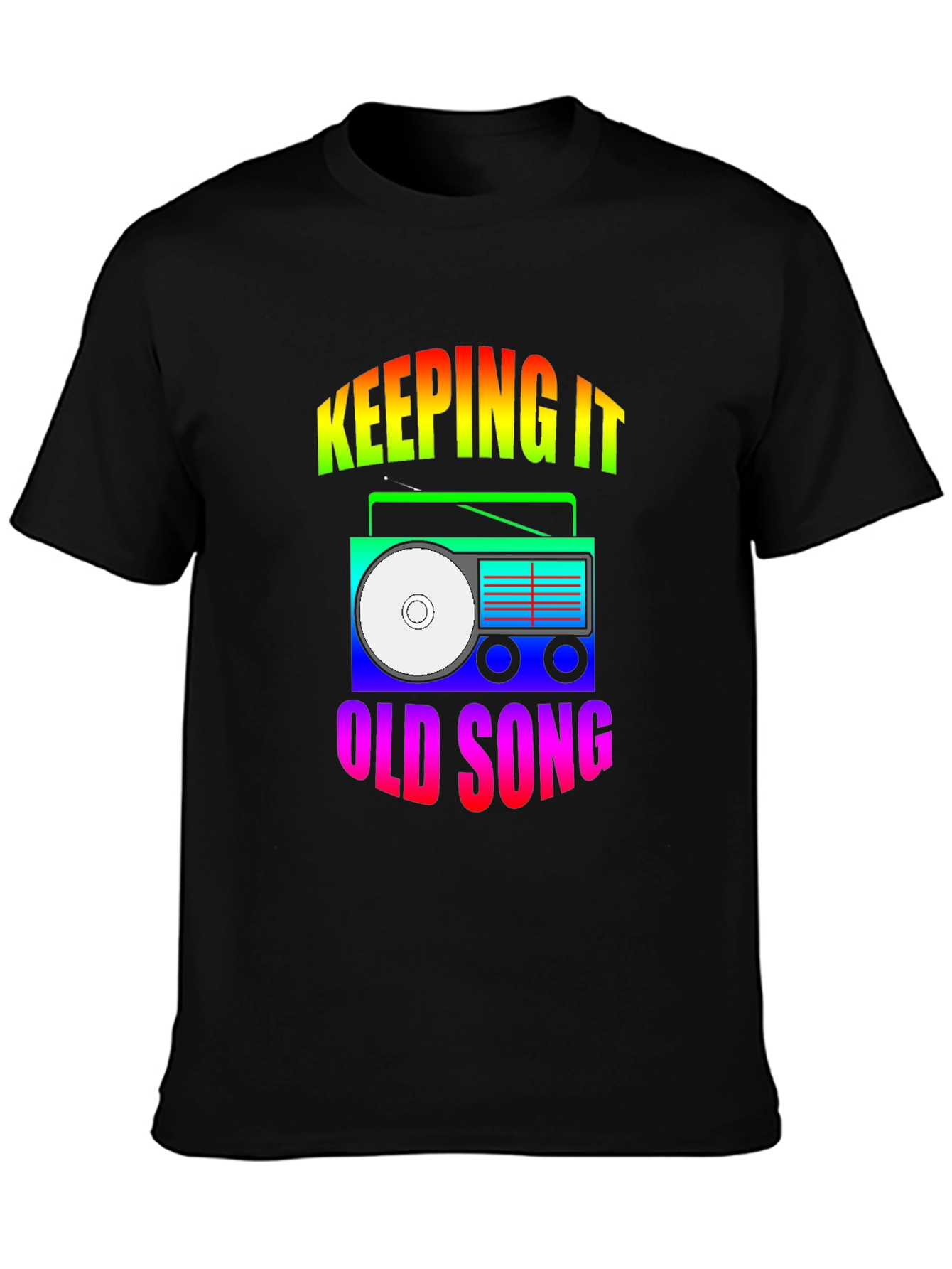 Keeping It Old Song Retro Boombox Graphic T-Shirt